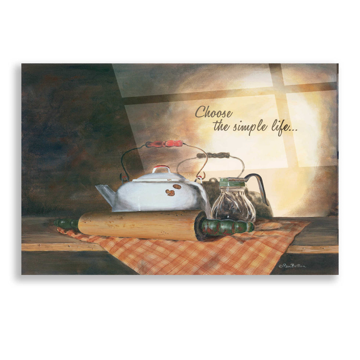 Epic Art 'Choose the Simple Life' by Pam Britton, Acrylic Glass Wall Art