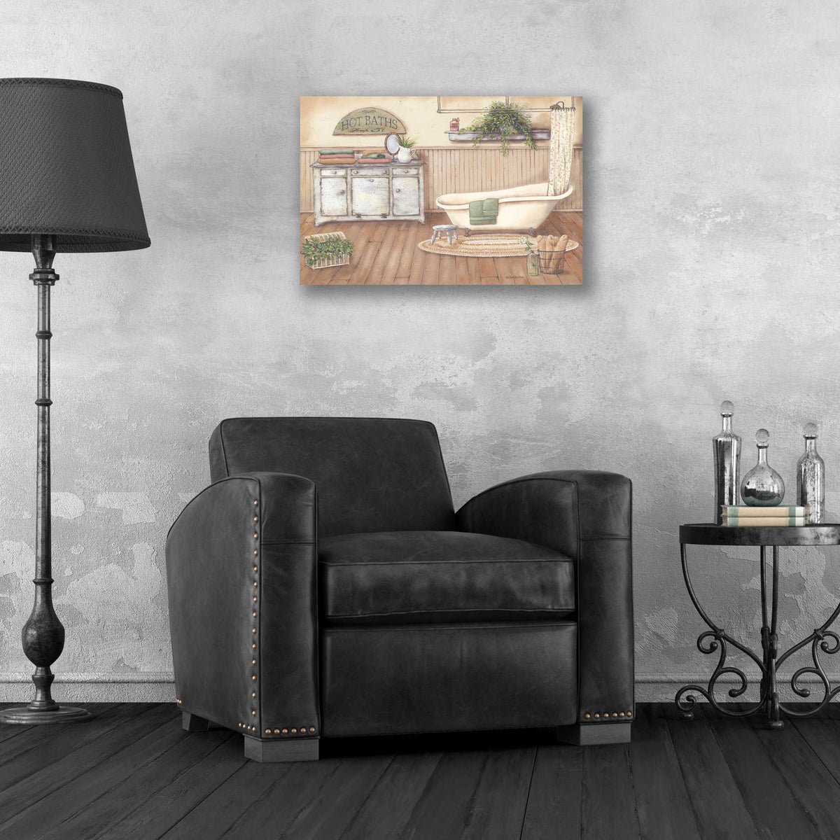Epic Art 'Vintage Bath I' by Pam Britton, Acrylic Glass Wall Art,24x16