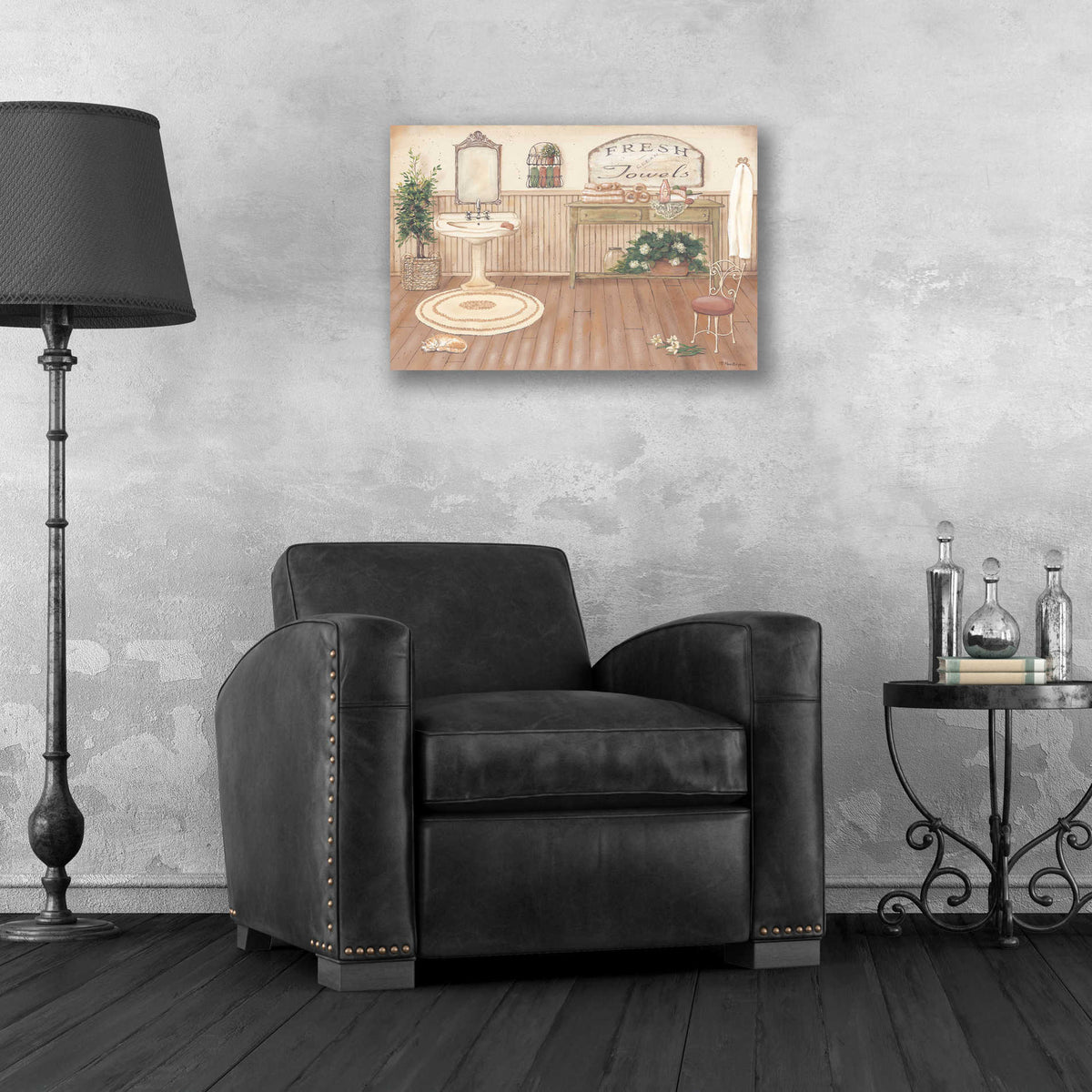 Epic Art 'Vintage Bath II' by Pam Britton, Acrylic Glass Wall Art,24x16