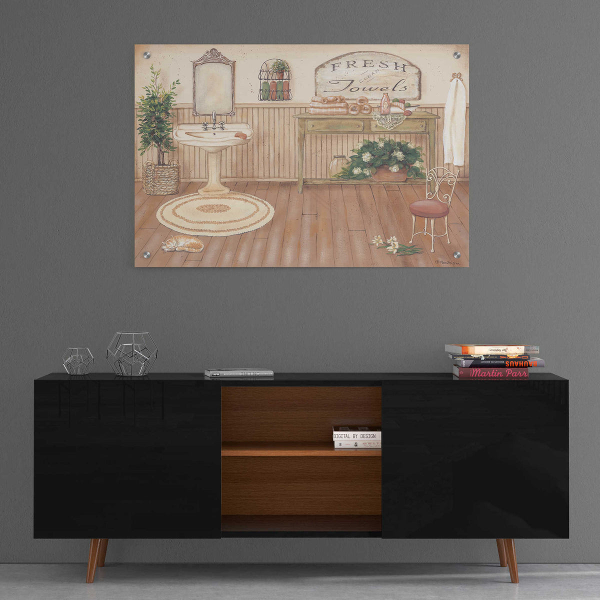 Epic Art 'Vintage Bath II' by Pam Britton, Acrylic Glass Wall Art,36x24