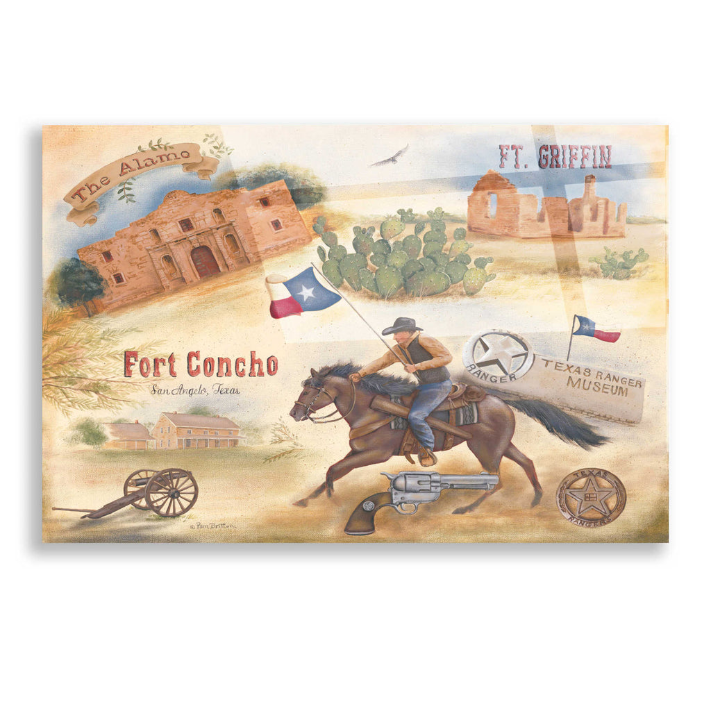 Epic Art 'Texas Collision II' by Pam Britton, Acrylic Glass Wall Art