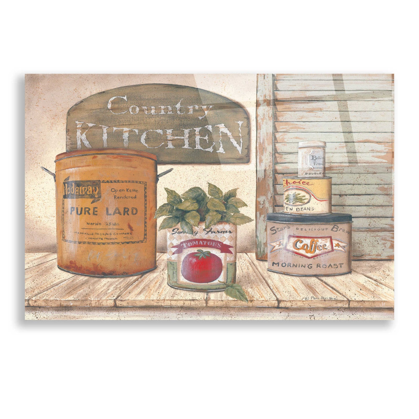 Epic Art 'Mom's Kitchen II' by Pam Britton, Acrylic Glass Wall Art,24x16