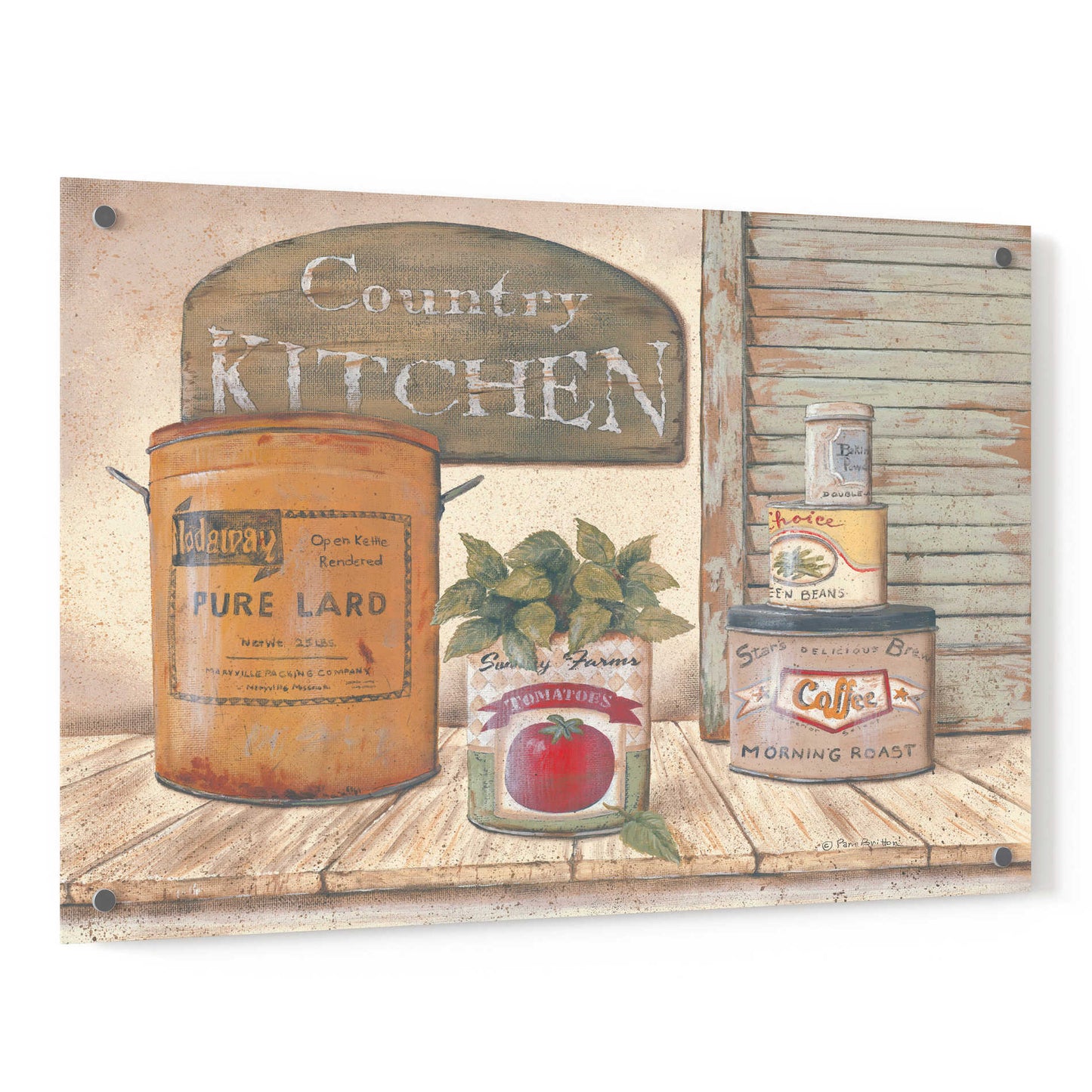 Epic Art 'Mom's Kitchen II' by Pam Britton, Acrylic Glass Wall Art,36x24