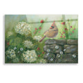 Epic Art 'Cardinal & Hydrangeas' by Pam Britton, Acrylic Glass Wall Art