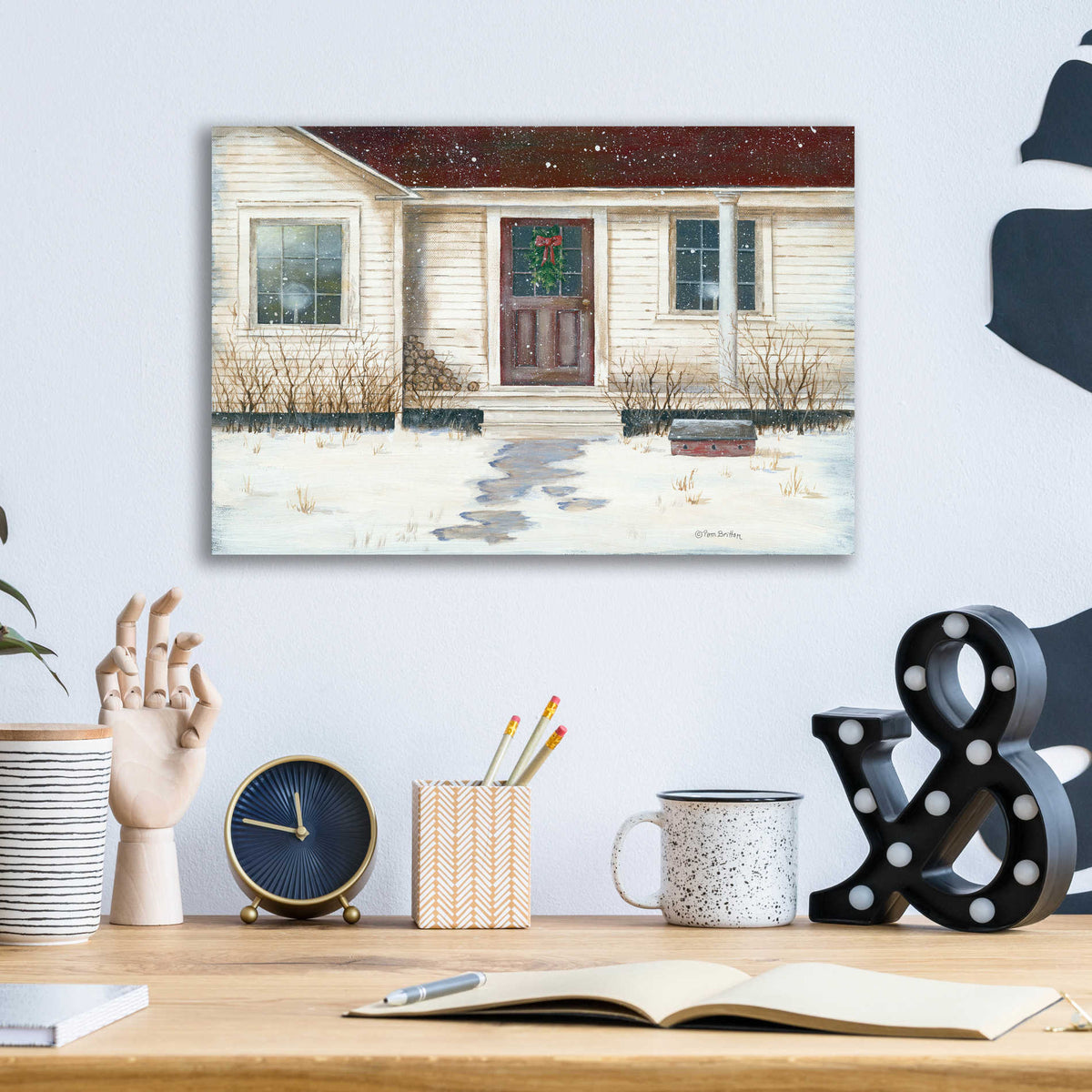 Epic Art 'Home Place Welcome' by Pam Britton, Acrylic Glass Wall Art,16x12