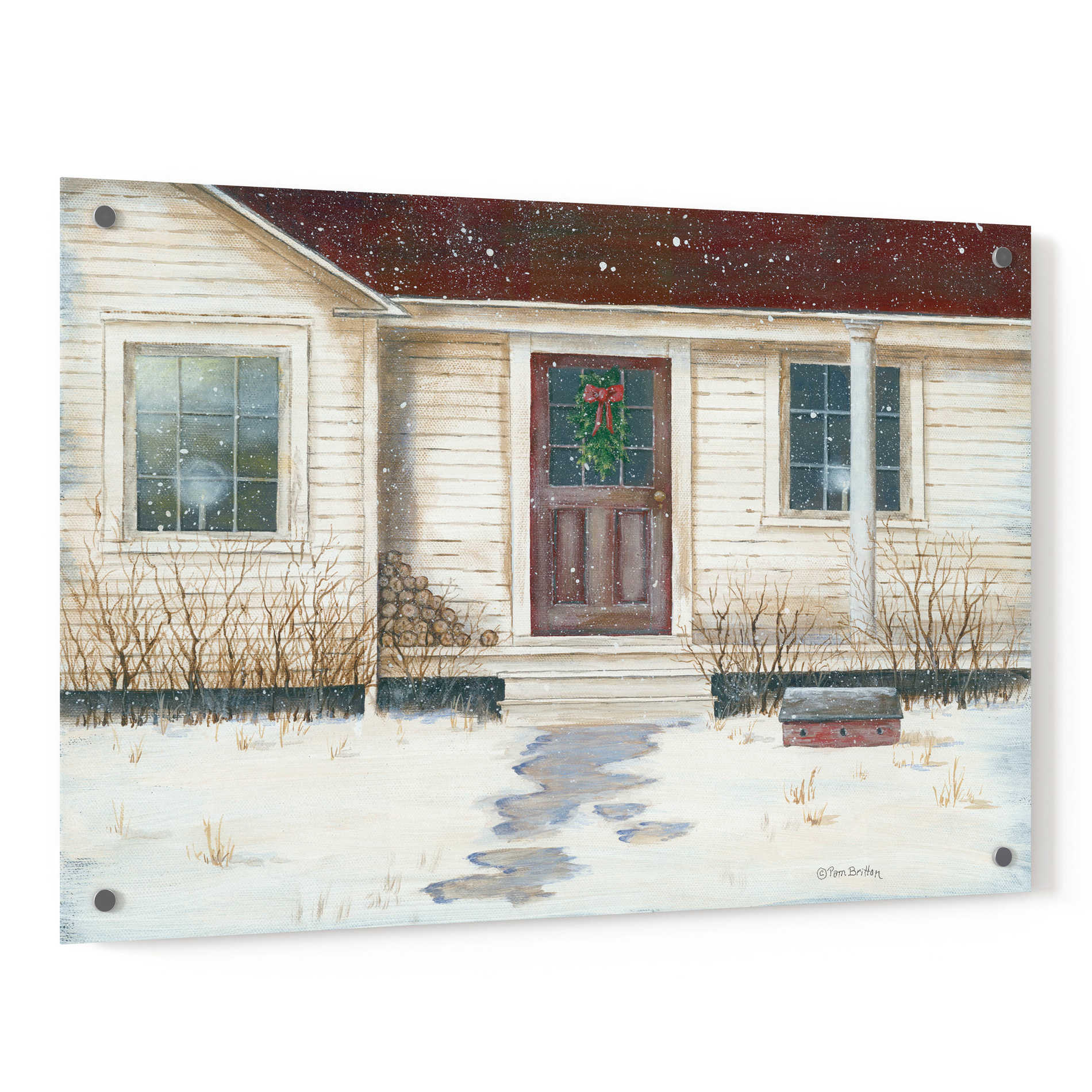 Epic Art 'Home Place Welcome' by Pam Britton, Acrylic Glass Wall Art,36x24