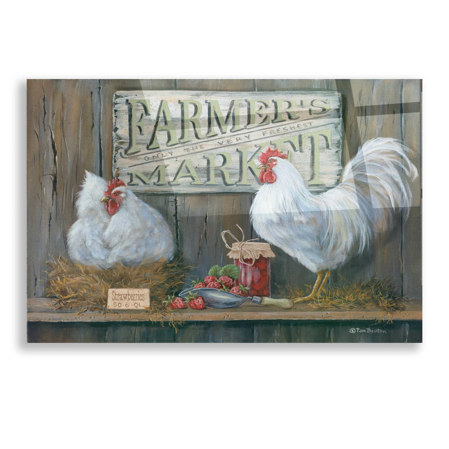 Epic Art 'Farmer's Market' by Pam Britton, Acrylic Glass Wall Art,16x12