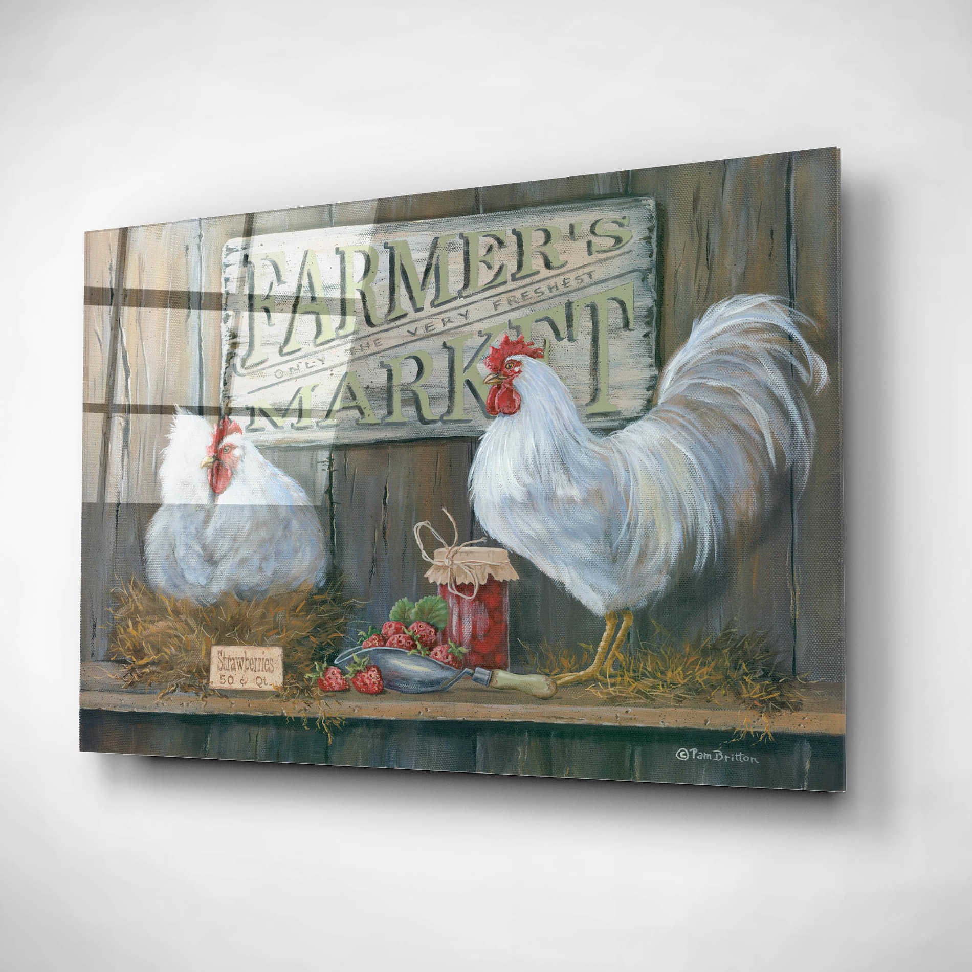 Epic Art 'Farmer's Market' by Pam Britton, Acrylic Glass Wall Art,24x16