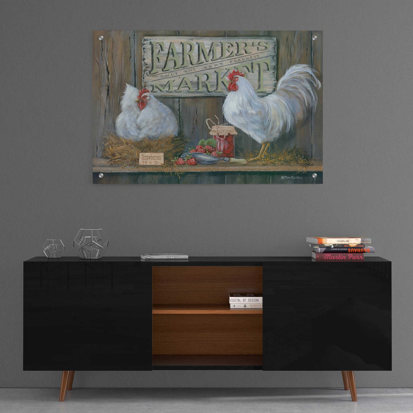 Epic Art 'Farmer's Market' by Pam Britton, Acrylic Glass Wall Art,36x24