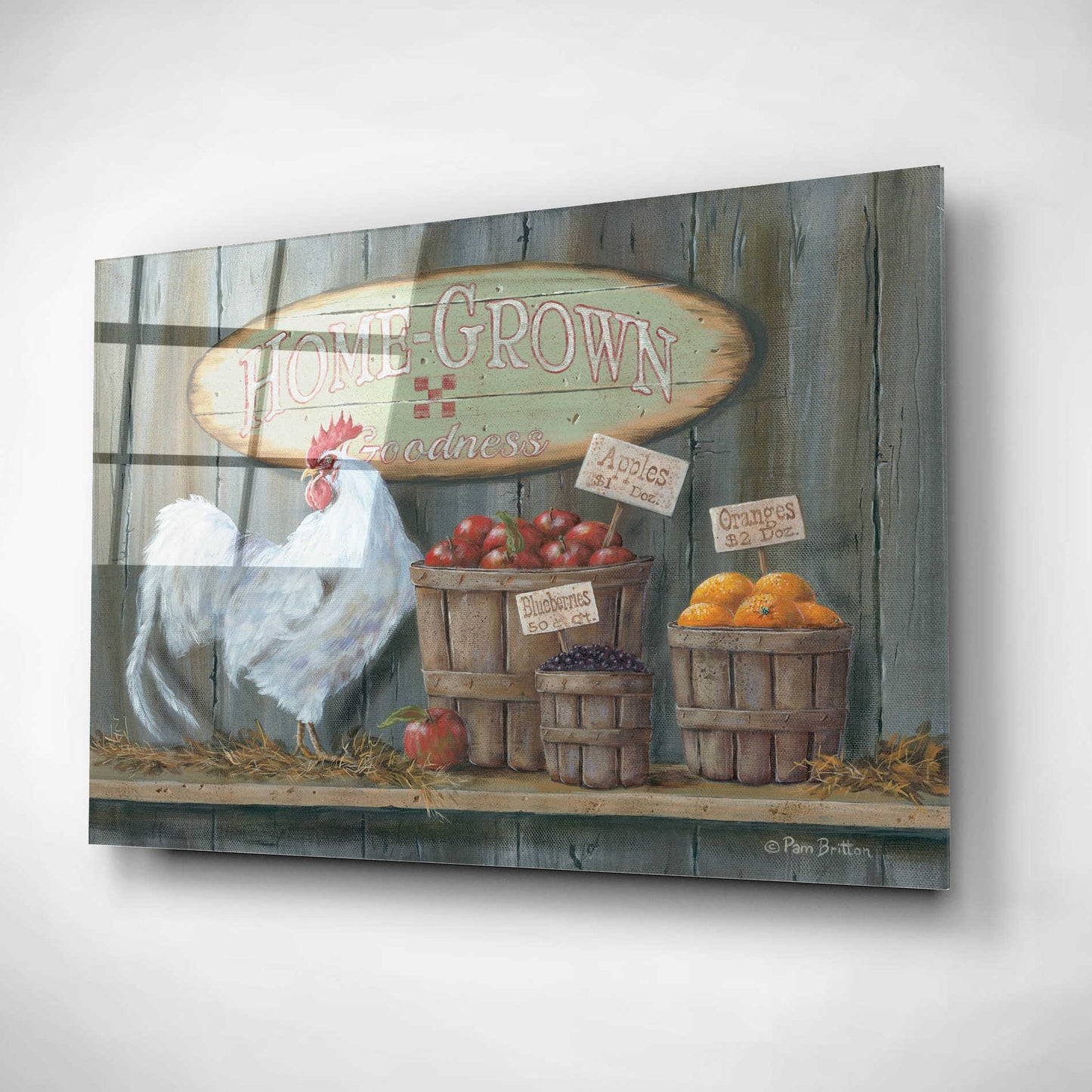 Epic Art 'Homegrown Goodness' by Pam Britton, Acrylic Glass Wall Art,16x12