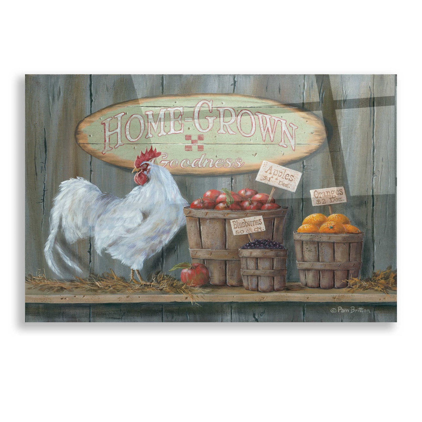 Epic Art 'Homegrown Goodness' by Pam Britton, Acrylic Glass Wall Art,16x12