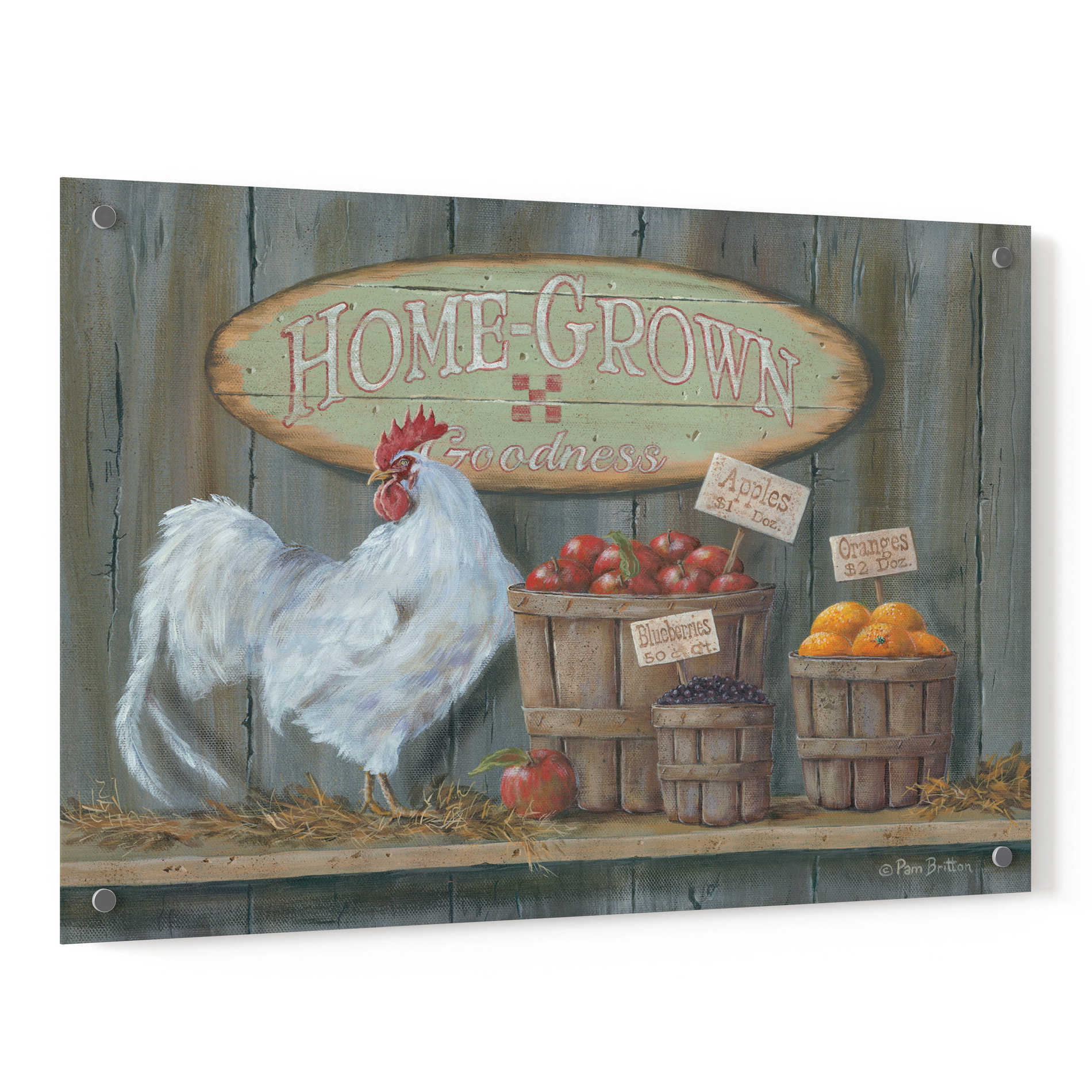 Epic Art 'Homegrown Goodness' by Pam Britton, Acrylic Glass Wall Art,36x24