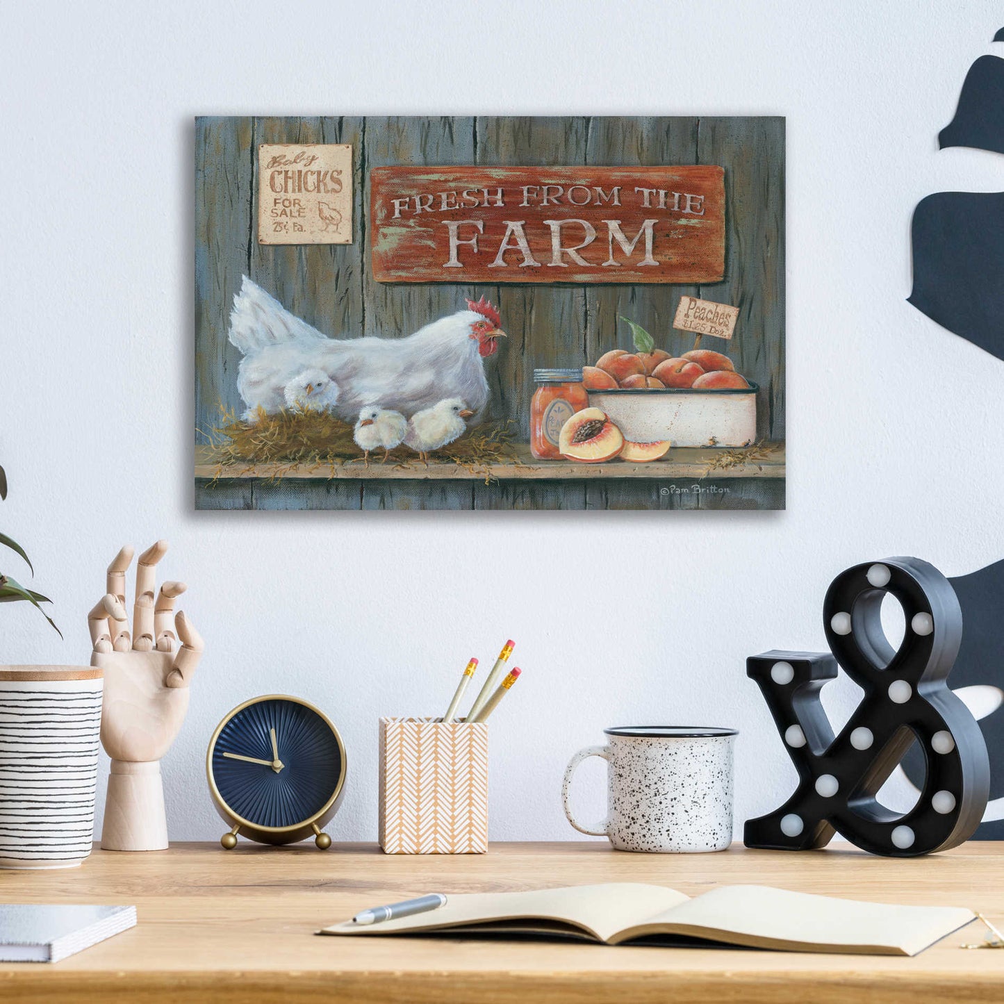 Epic Art 'Fresh from the Farm' by Pam Britton, Acrylic Glass Wall Art,16x12