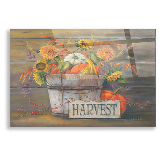 Epic Art 'Fall Harvest Bucket' by Pam Britton, Acrylic Glass Wall Art