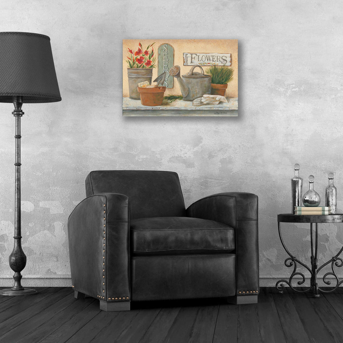 Epic Art 'Garden Shelf I' by Pam Britton, Acrylic Glass Wall Art,24x16