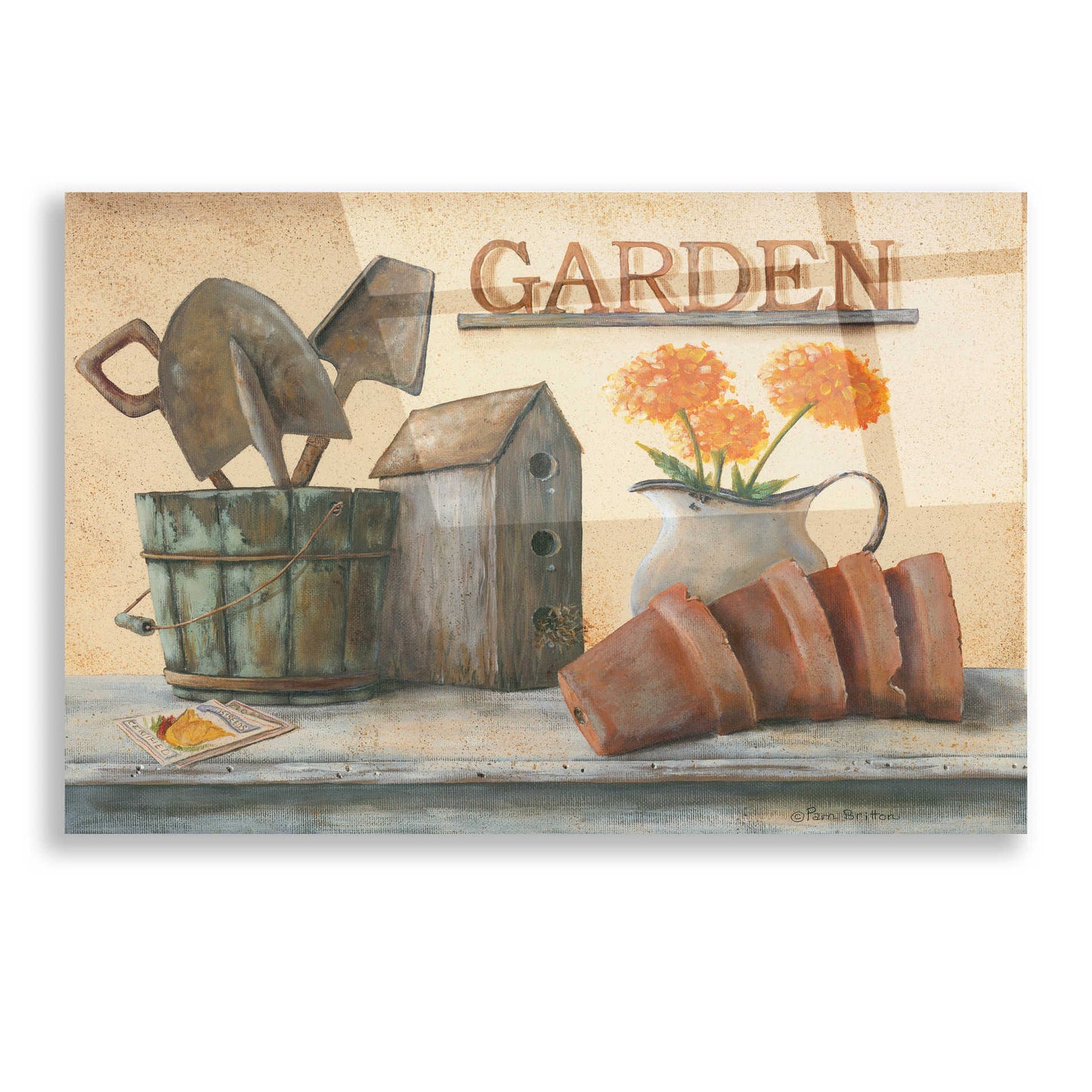 Epic Art 'Garden Shelf II' by Pam Britton, Acrylic Glass Wall Art