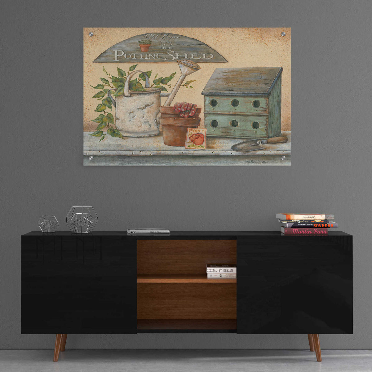 Epic Art 'Garden Shelf IV' by Pam Britton, Acrylic Glass Wall Art,36x24