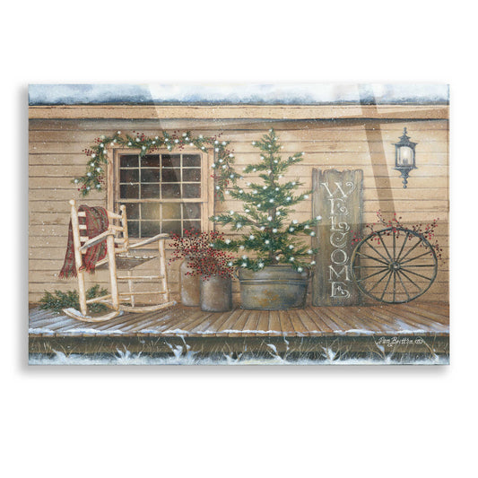 Epic Art 'Winter Country Porch' by Pam Britton, Acrylic Glass Wall Art