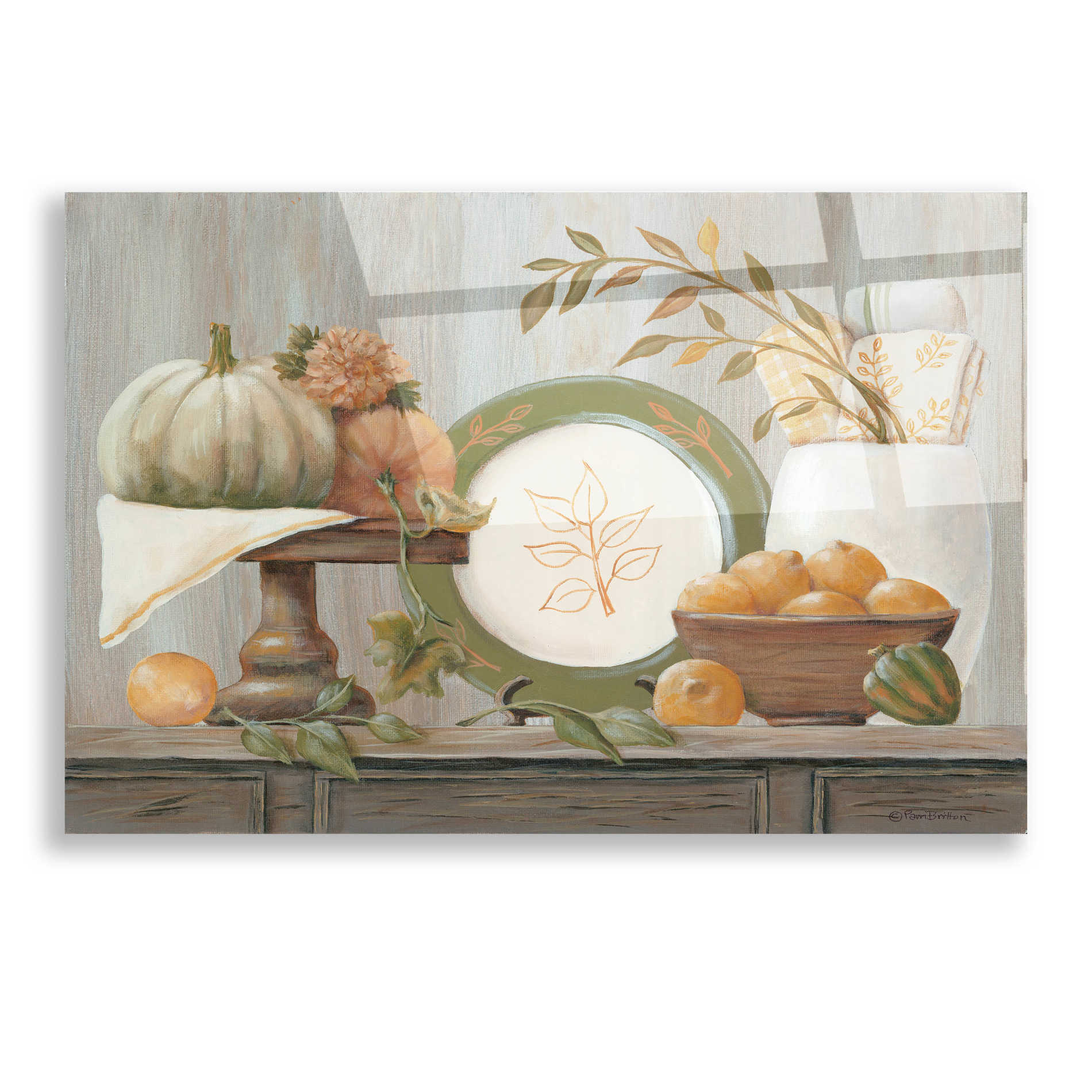 Epic Art 'A Harvest Kitchen' by Pam Britton, Acrylic Glass Wall Art,16x12