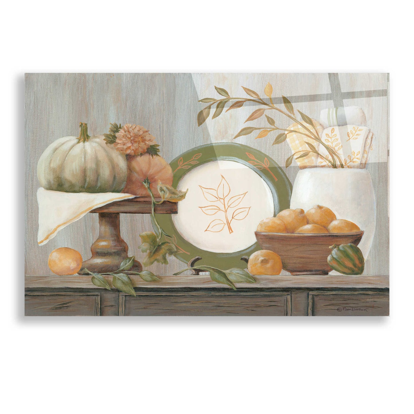 Epic Art 'A Harvest Kitchen' by Pam Britton, Acrylic Glass Wall Art,24x16