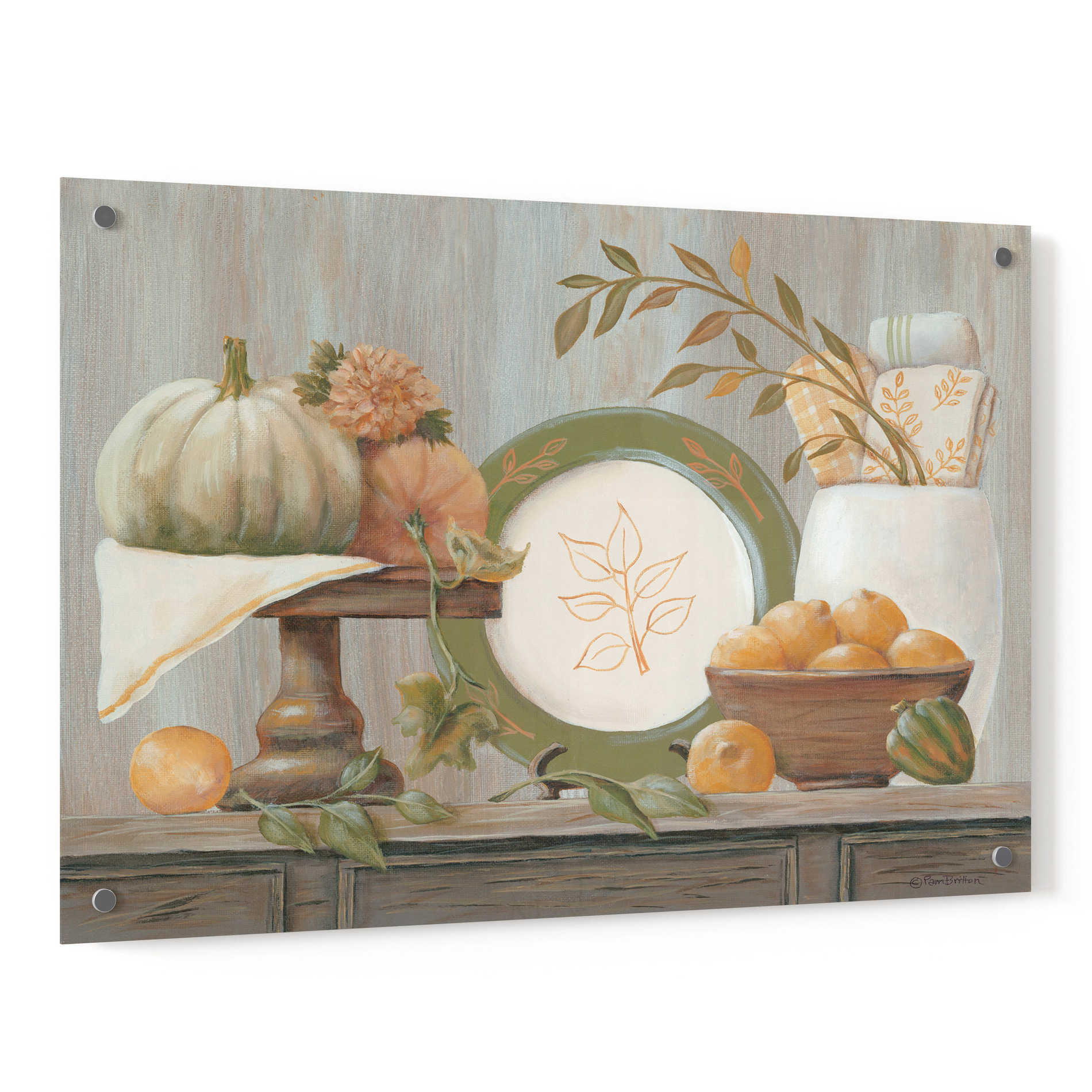 Epic Art 'A Harvest Kitchen' by Pam Britton, Acrylic Glass Wall Art,36x24