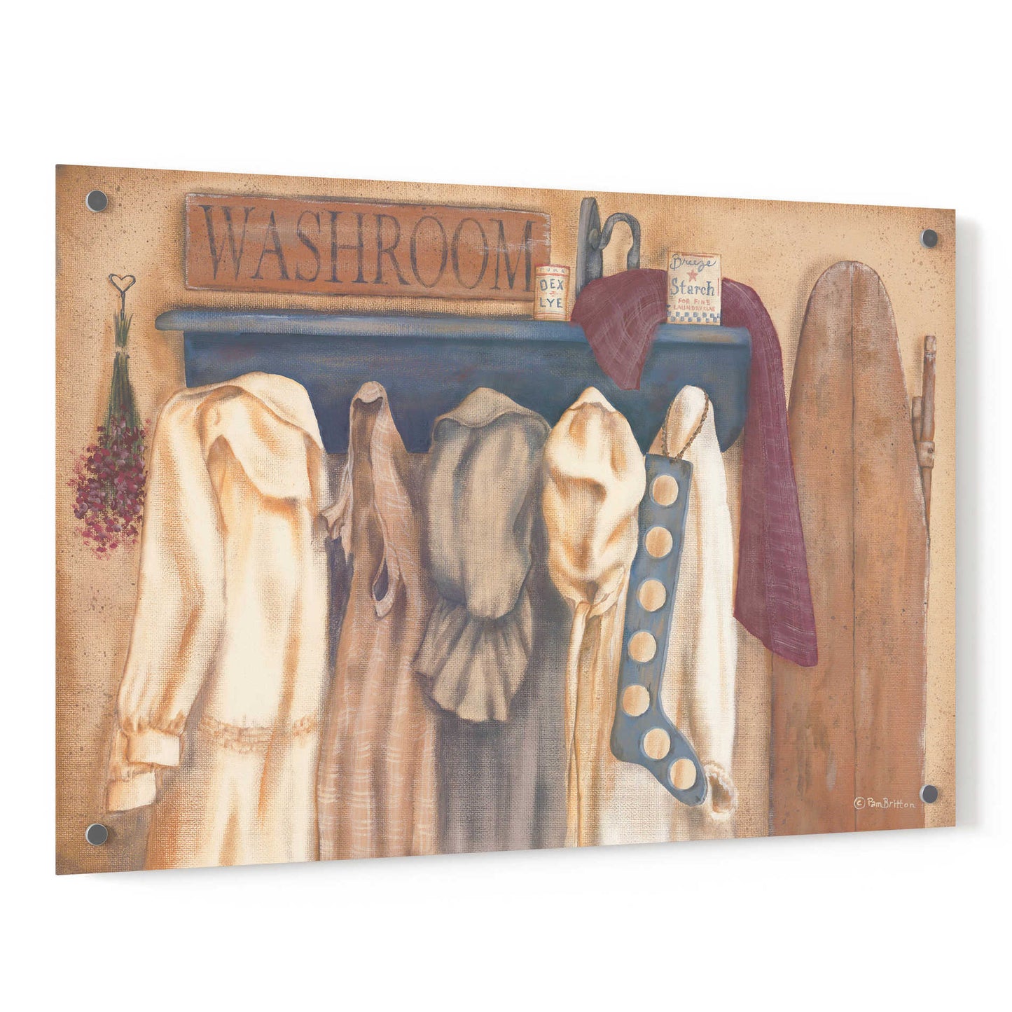 Epic Art 'Washroom Assortment' by Pam Britton, Acrylic Glass Wall Art,36x24