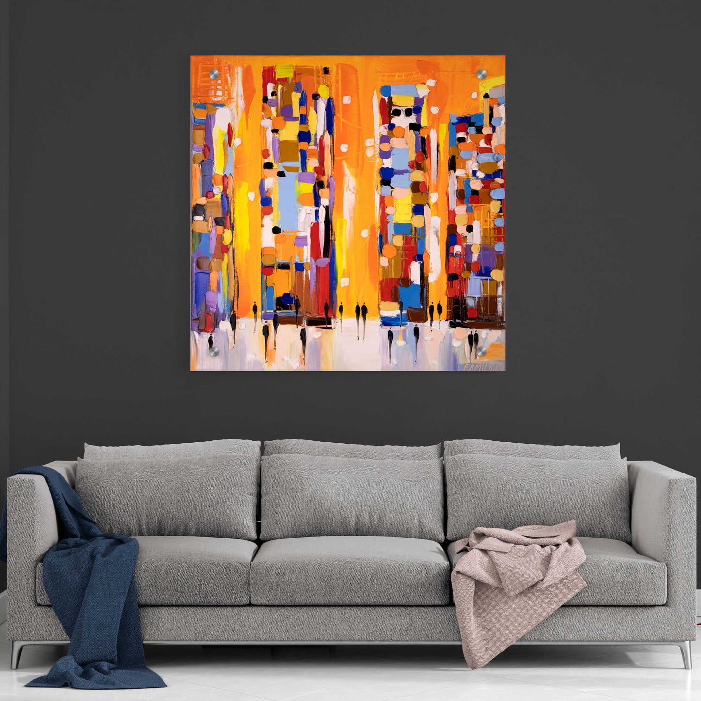 Epic Art 'Orange Sunset' by Ekaterina Ermilkina, Acrylic Glass Wall Art,36x36