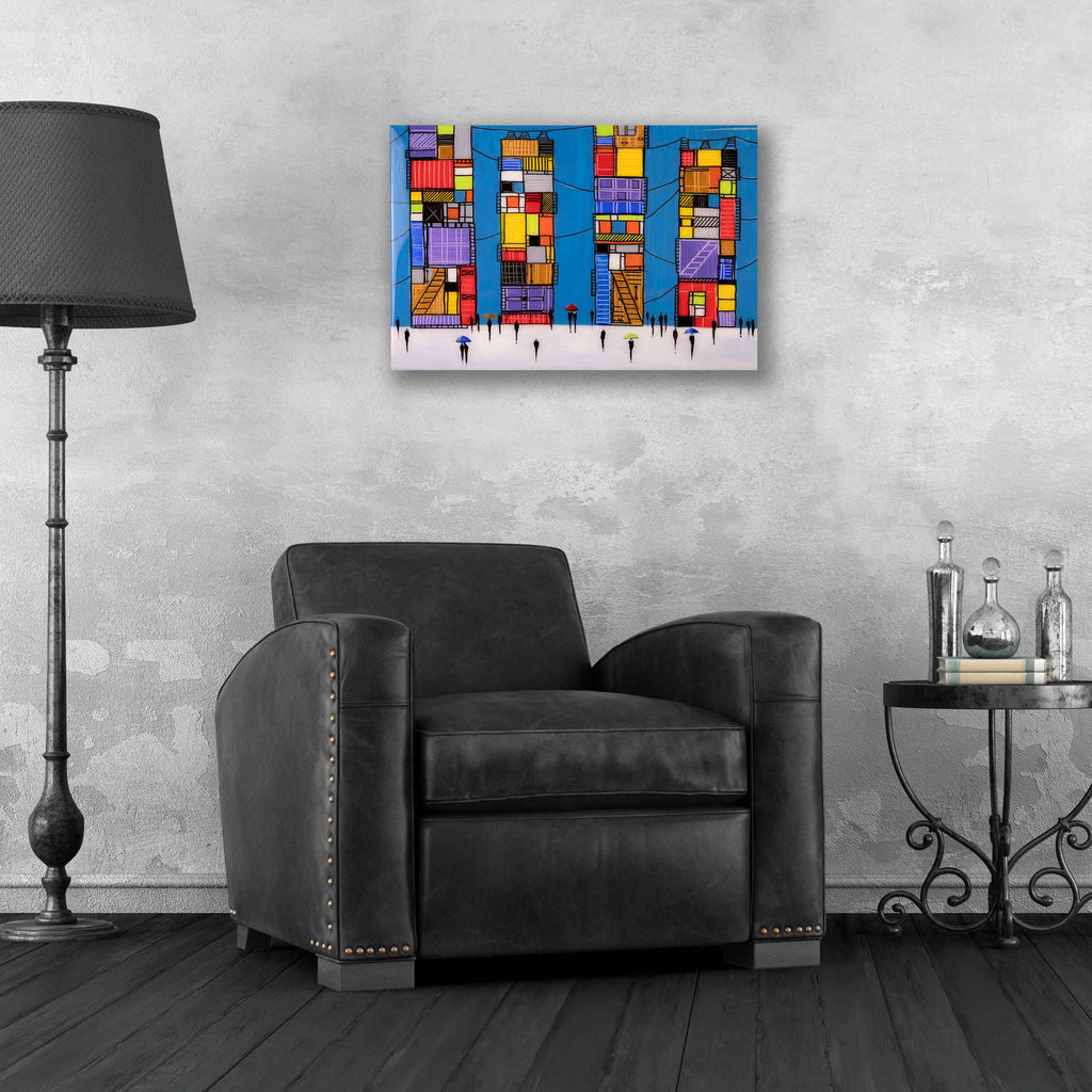Epic Art 'Rainy Night Walk' by Ekaterina Ermilkina, Acrylic Glass Wall Art,24x16