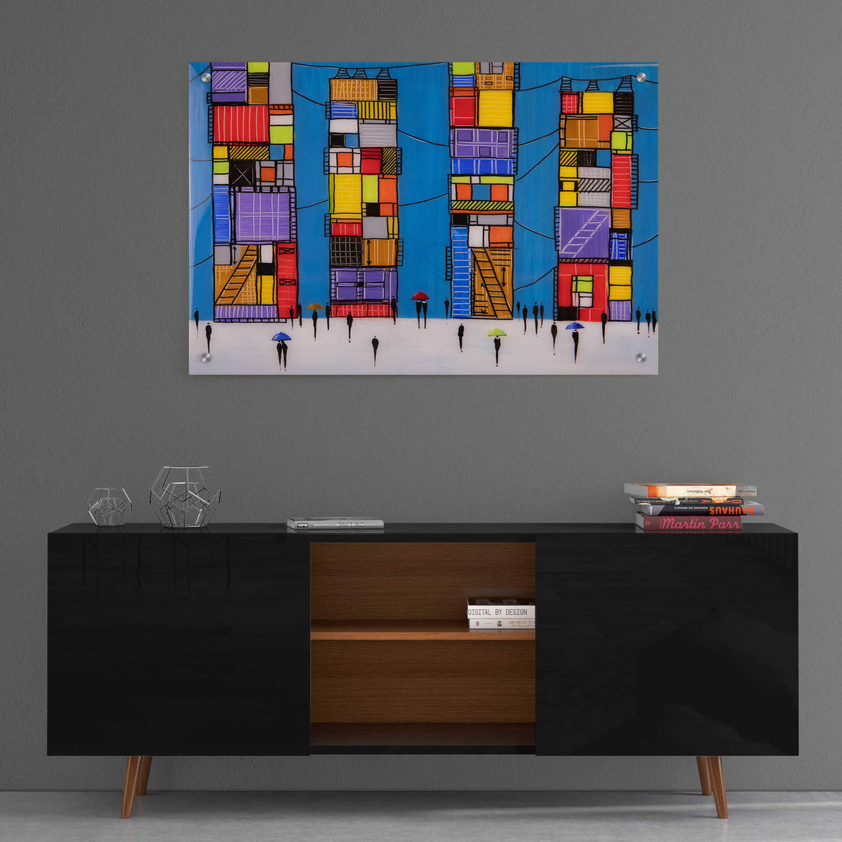 Epic Art 'Rainy Night Walk' by Ekaterina Ermilkina, Acrylic Glass Wall Art,36x24
