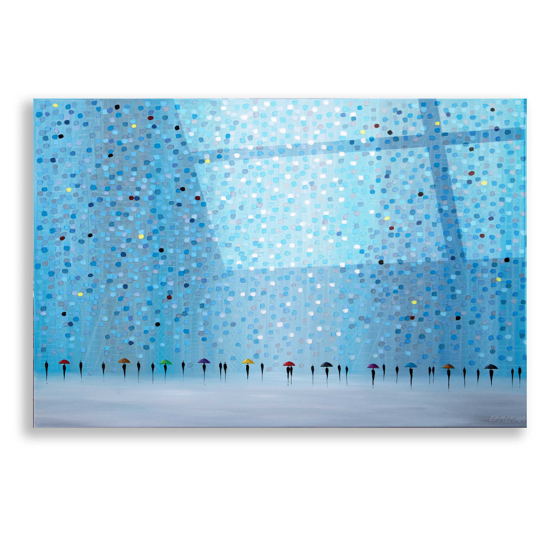 Epic Art 'Umbrellas' by Ekaterina Ermilkina, Acrylic Glass Wall Art,16x12