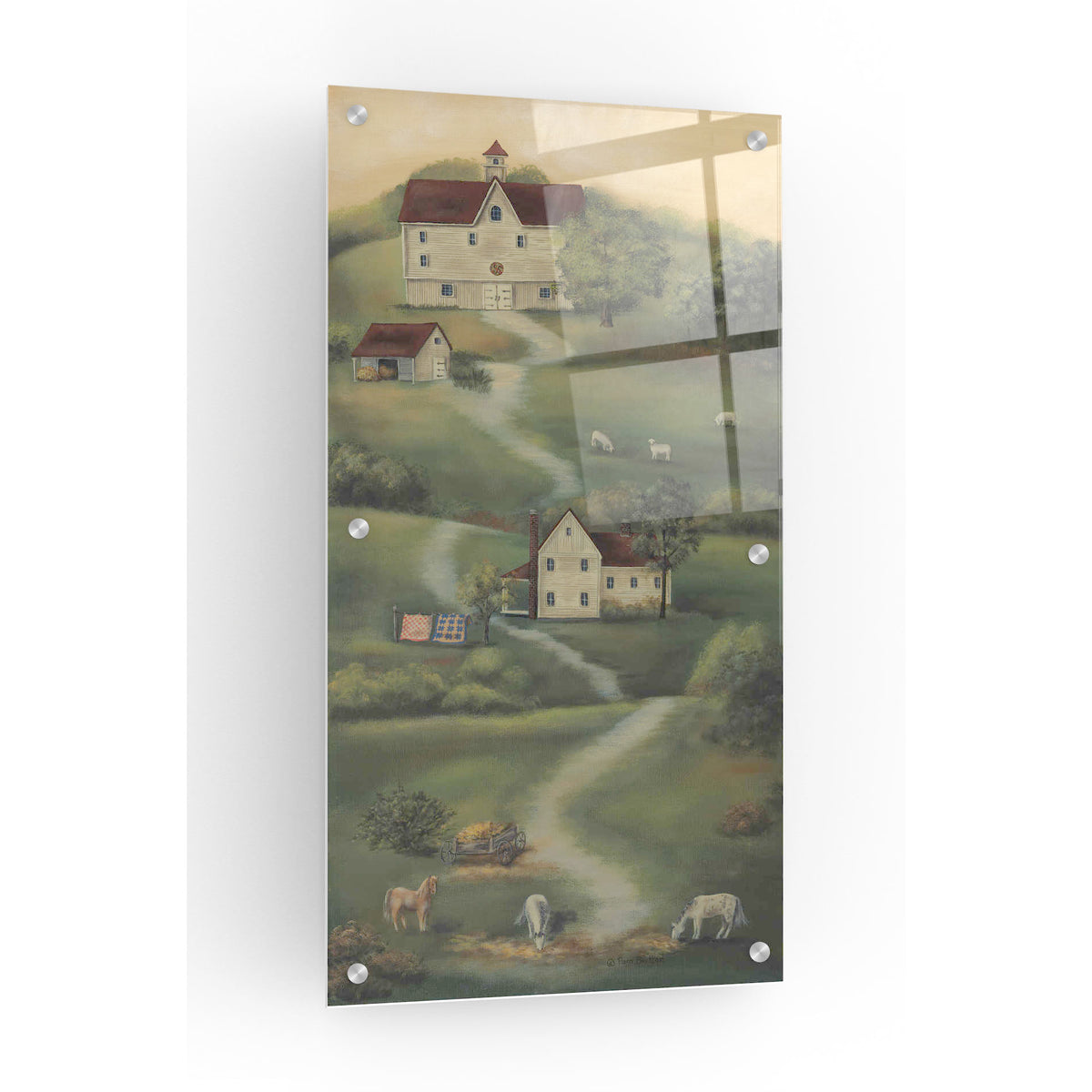 Epic Art 'Farm Life I' by Pam Britton, Acrylic Glass Wall Art