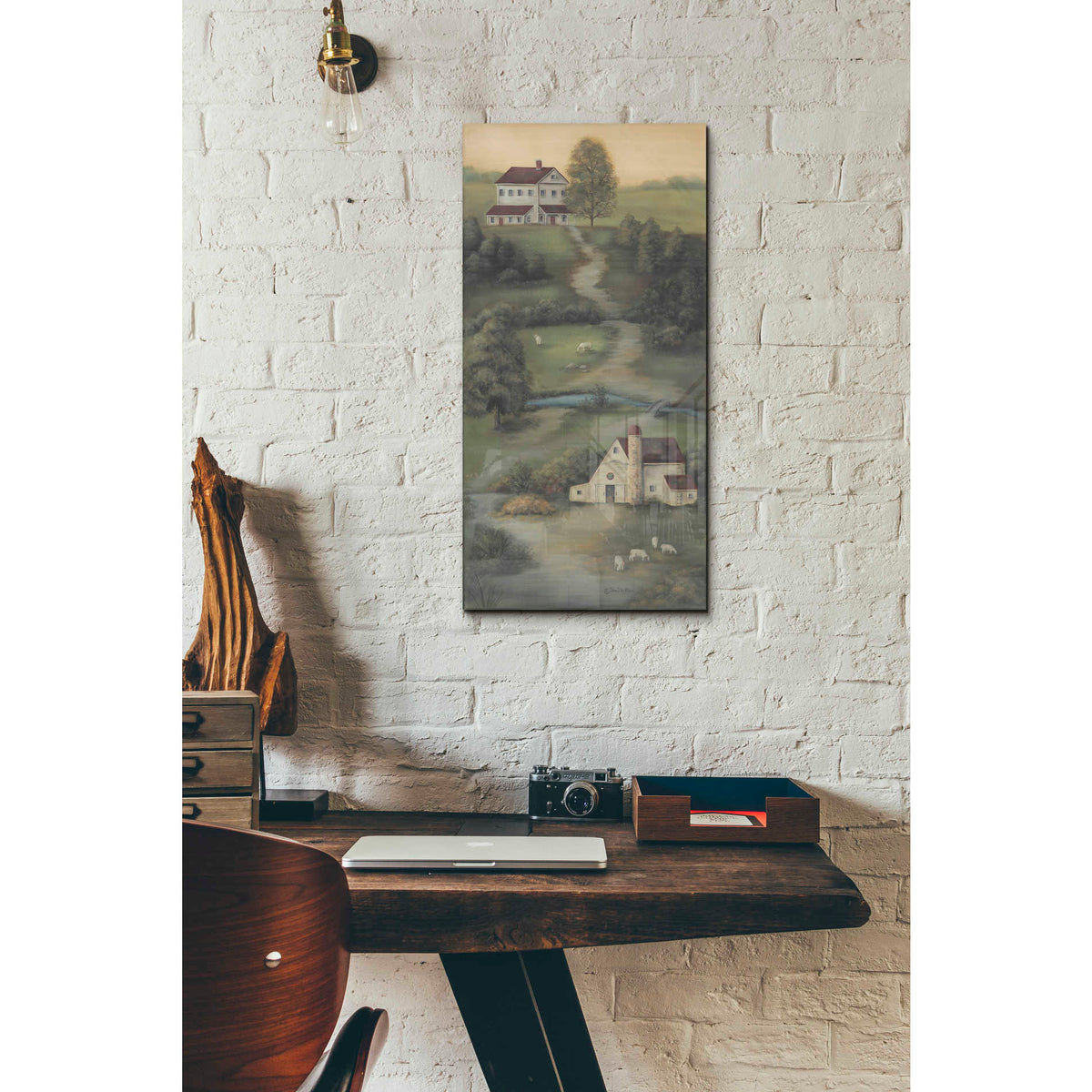 Epic Art 'Farm Life II' by Pam Britton, Acrylic Glass Wall Art,12x24