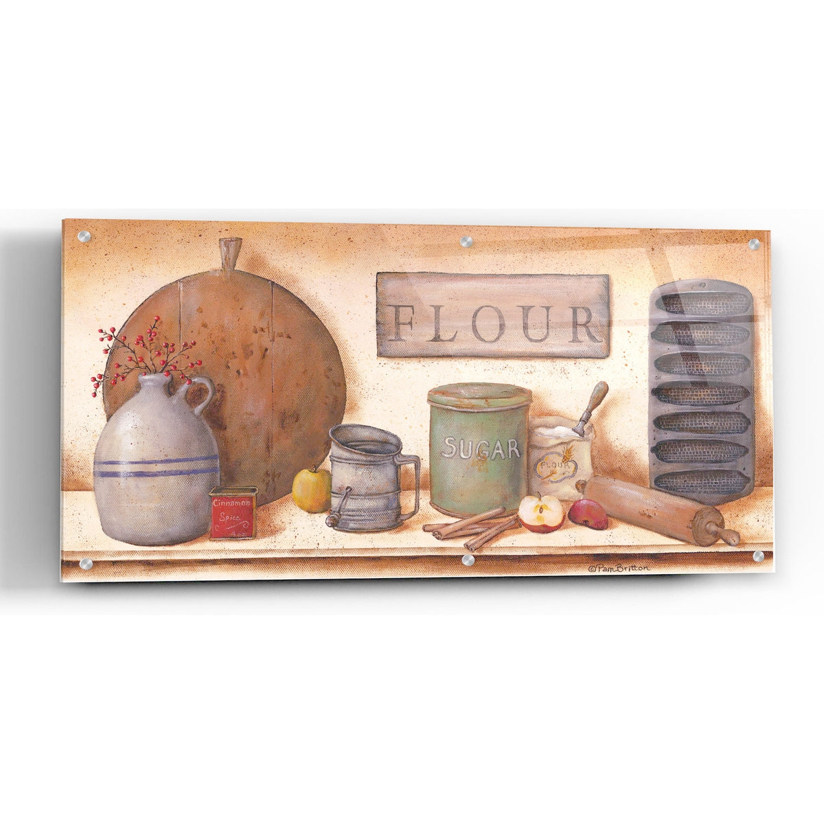 Epic Art 'Farm Kitchen II' by Pam Britton, Acrylic Glass Wall Art