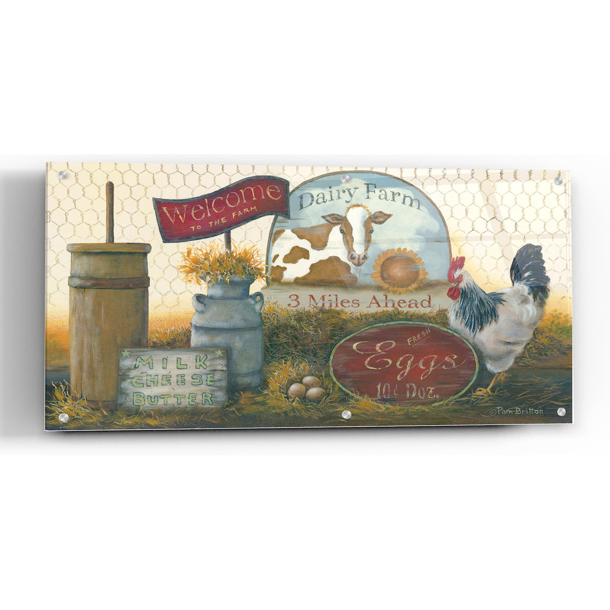 Epic Art 'Eggs & Cream II revised' by Pam Britton, Acrylic Glass Wall Art