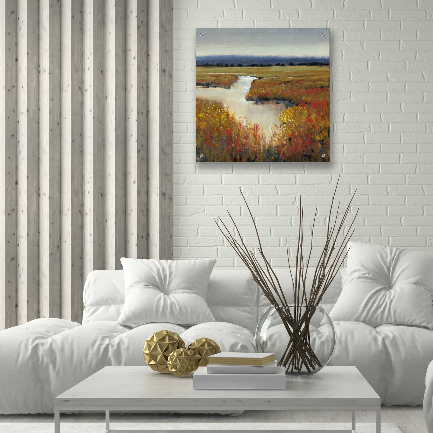 Epic Art 'Marsh Land I' by Tim O'Toole, Acrylic Glass Wall Art,24x24