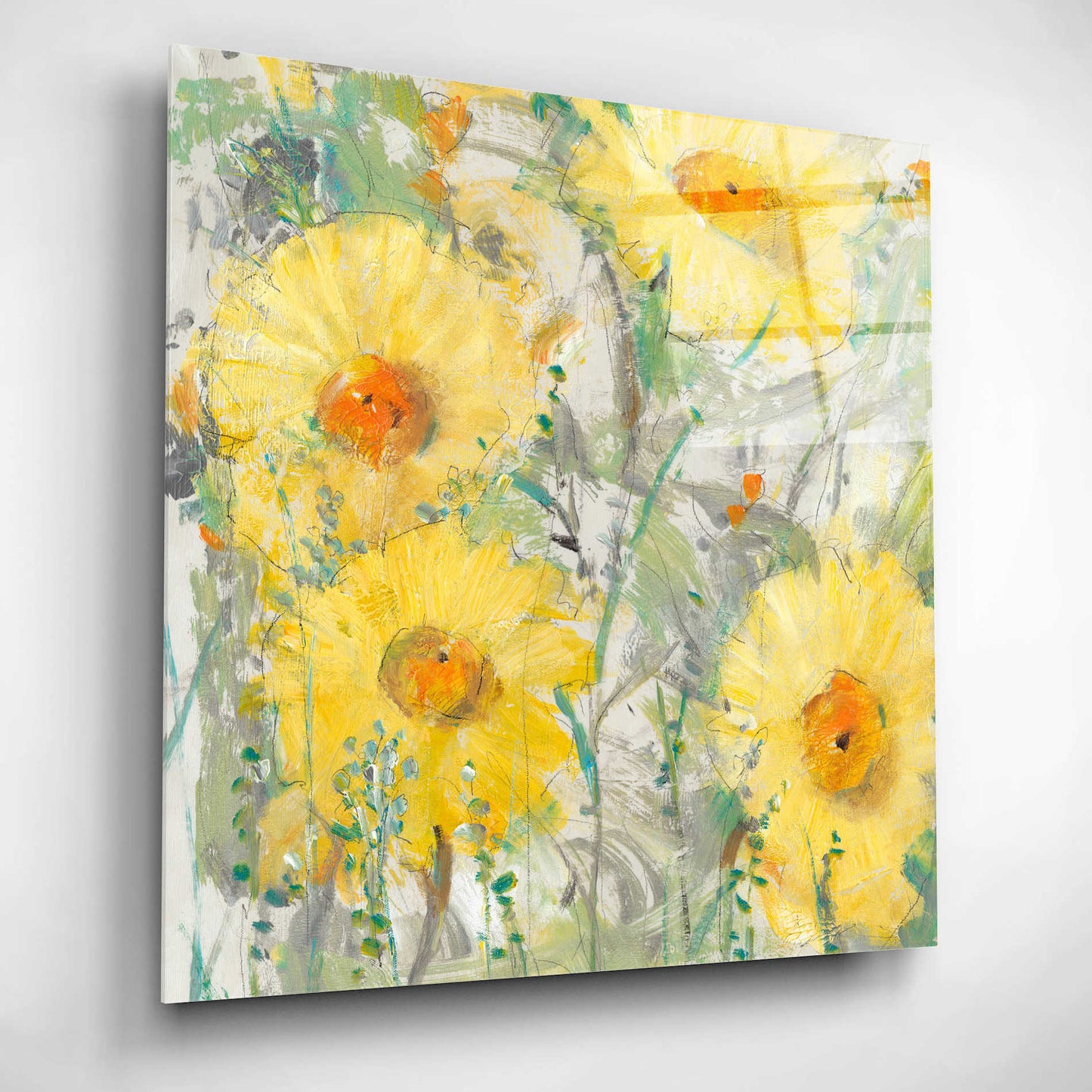 Epic Art 'Yellow Bunch II' by Tim O'Toole, Acrylic Glass Wall Art,12x12