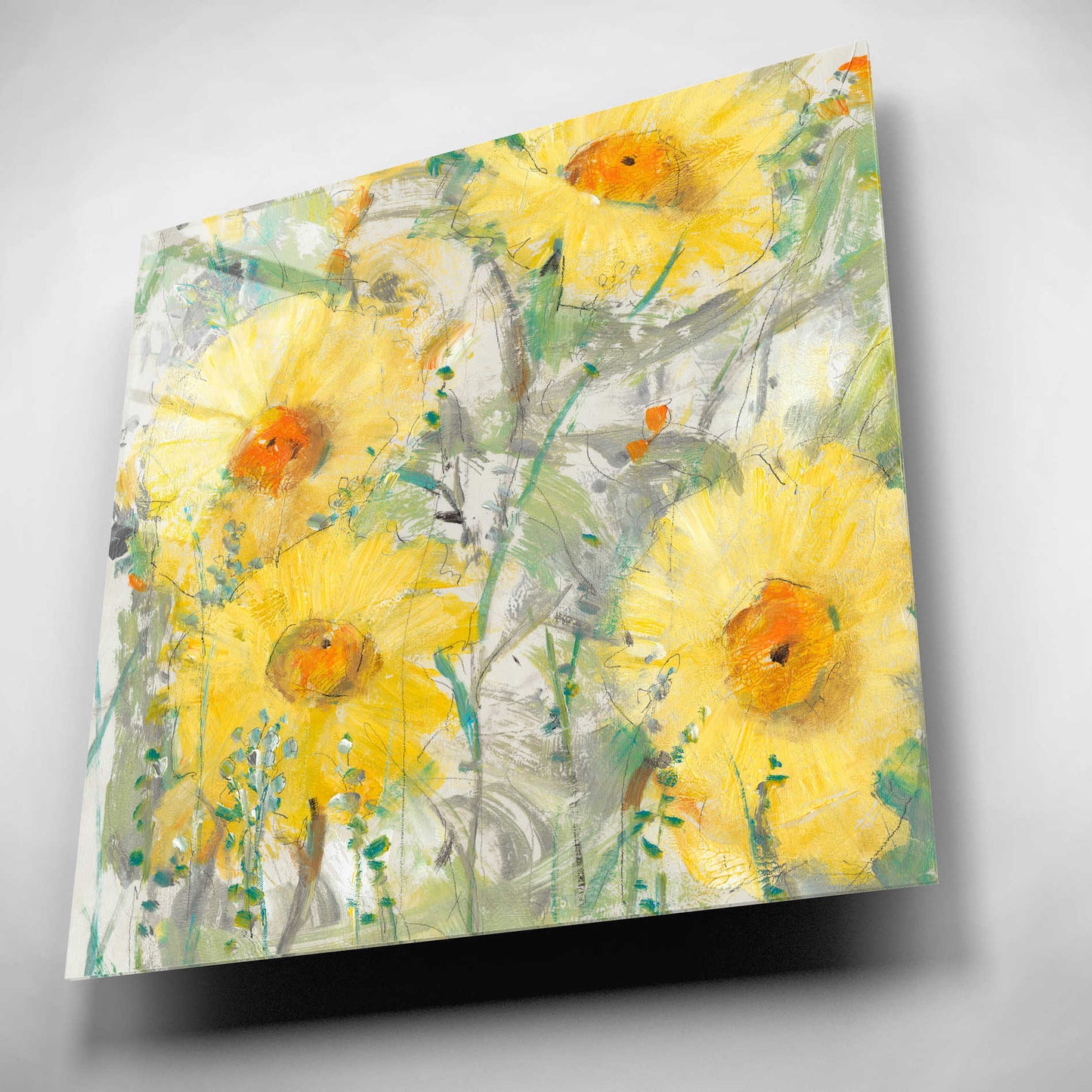 Epic Art 'Yellow Bunch II' by Tim O'Toole, Acrylic Glass Wall Art,12x12