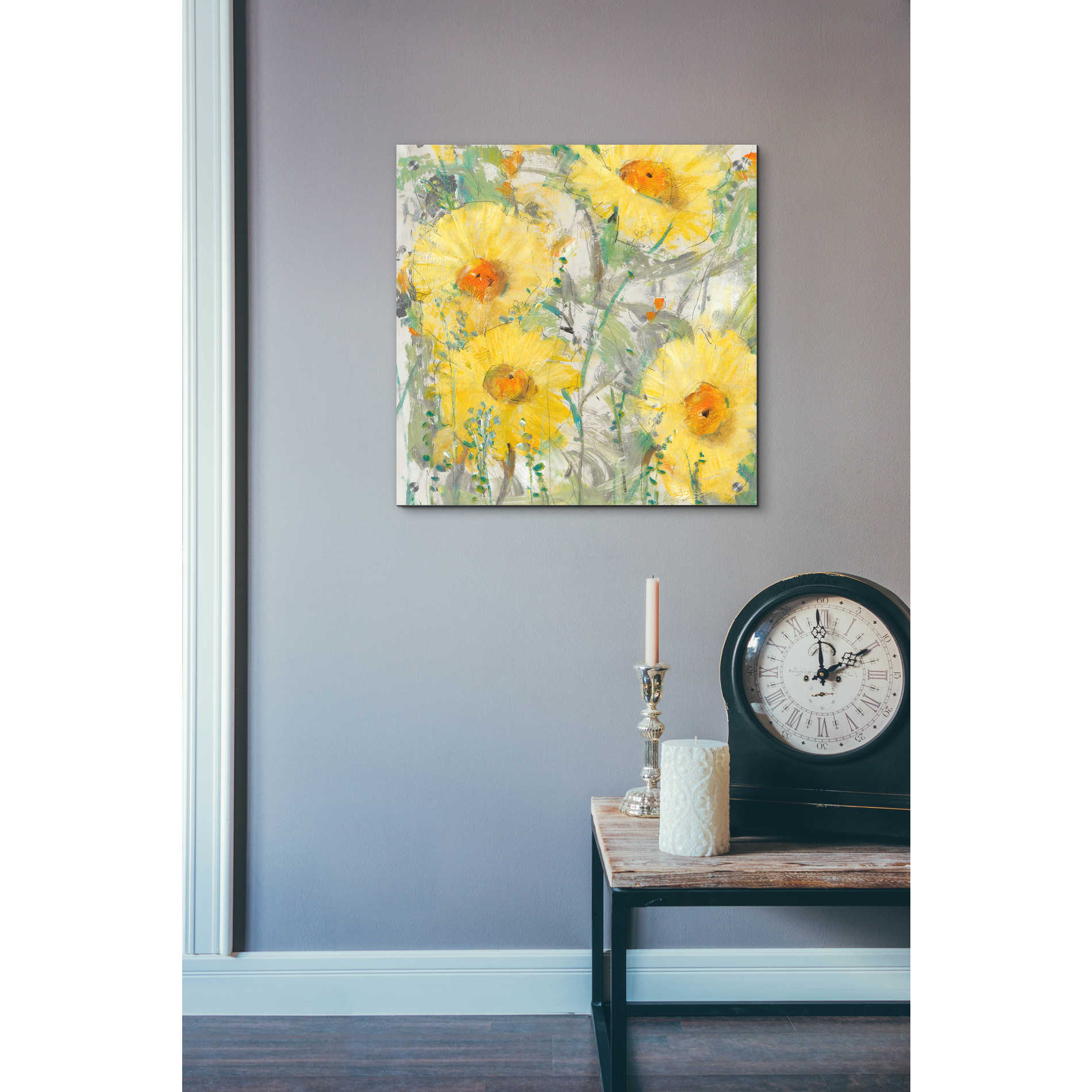 Epic Art 'Yellow Bunch II' by Tim O'Toole, Acrylic Glass Wall Art,24x24