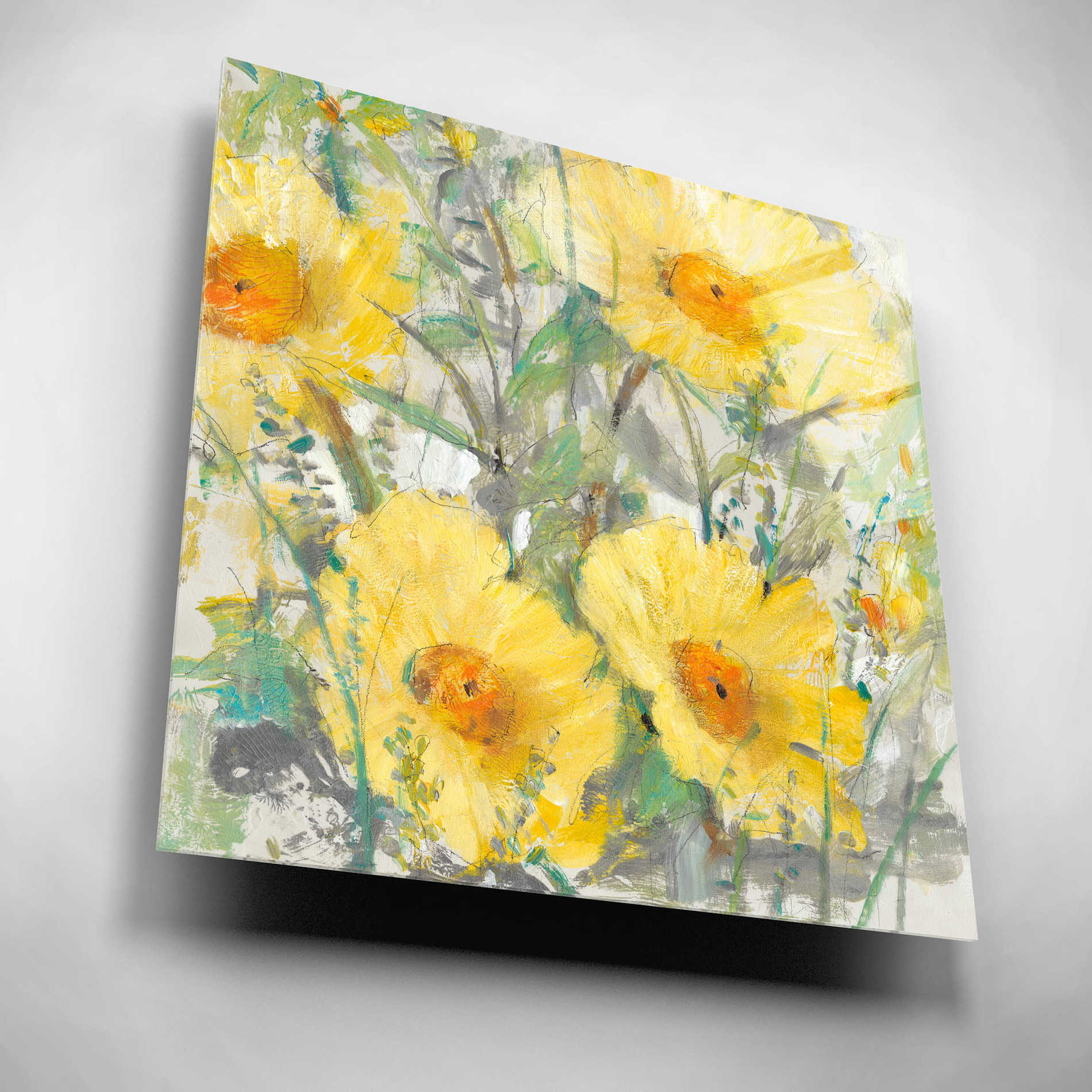 Epic Art 'Yellow Bunch I' by Tim O'Toole, Acrylic Glass Wall Art,12x12