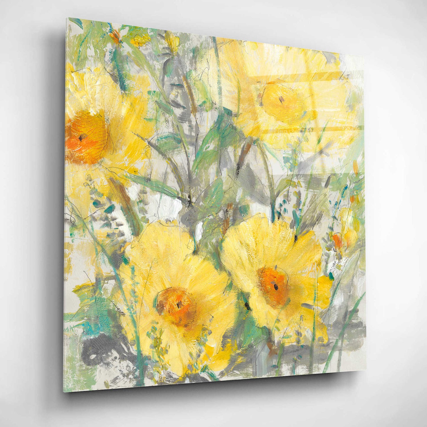 Epic Art 'Yellow Bunch I' by Tim O'Toole, Acrylic Glass Wall Art,12x12