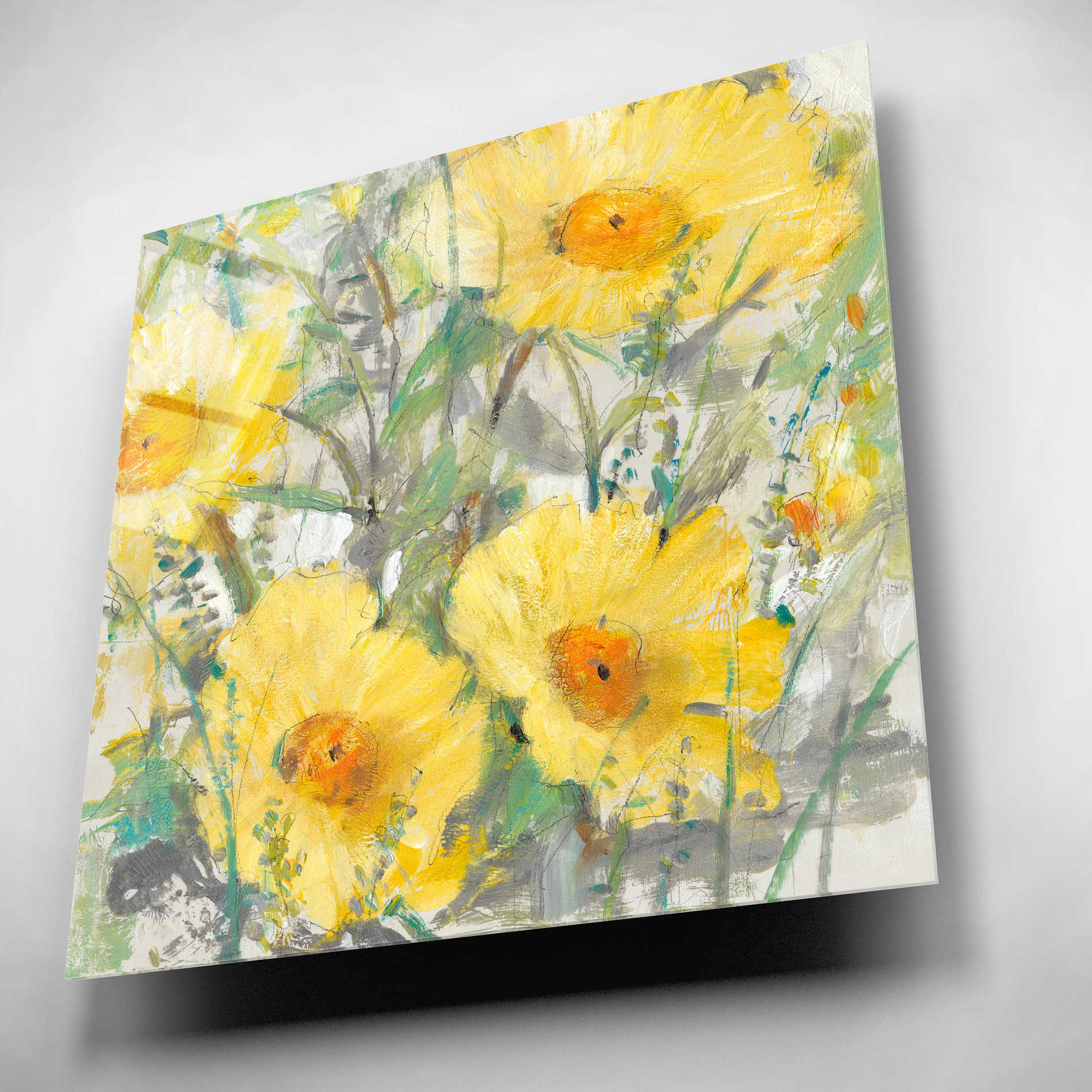 Epic Art 'Yellow Bunch I' by Tim O'Toole, Acrylic Glass Wall Art,12x12