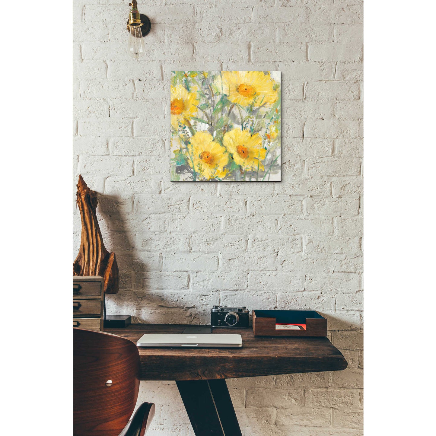 Epic Art 'Yellow Bunch I' by Tim O'Toole, Acrylic Glass Wall Art,12x12