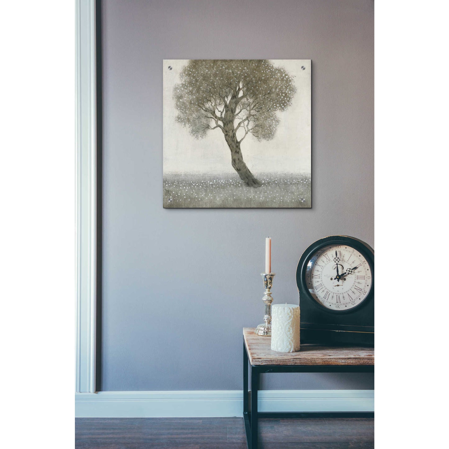 Epic Art 'White Blossom Tree' by Tim O'Toole, Acrylic Glass Wall Art,24x24