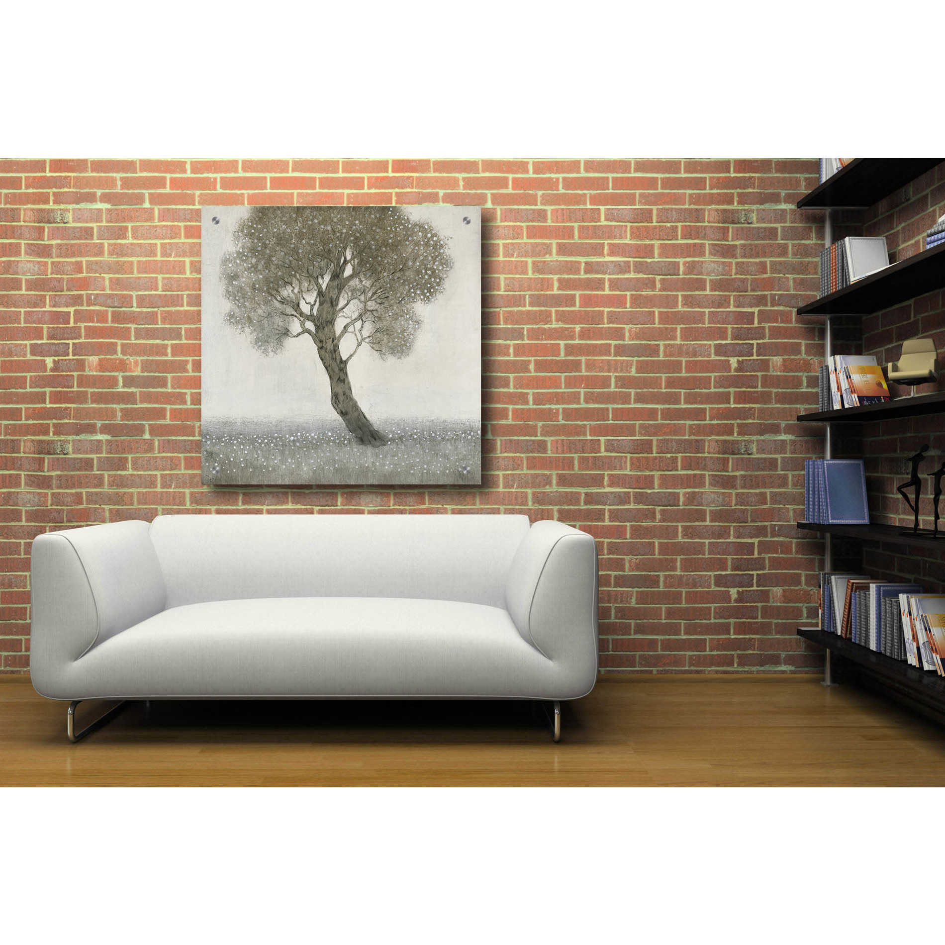 Epic Art 'White Blossom Tree' by Tim O'Toole, Acrylic Glass Wall Art,36x36