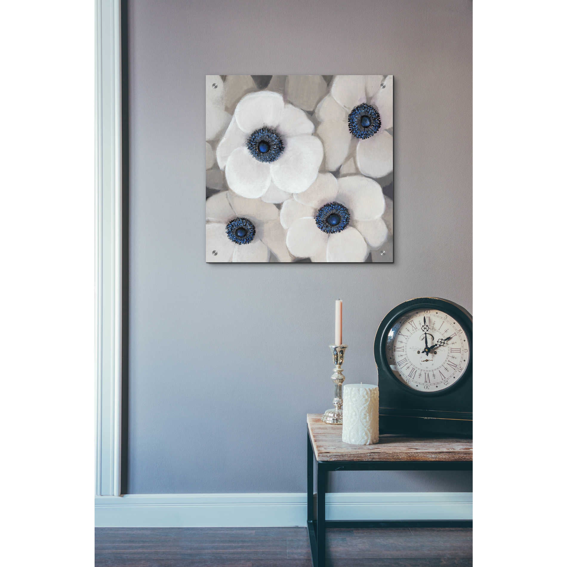 Epic Art 'White Anemone II' by Tim O'Toole, Acrylic Glass Wall Art,24x24