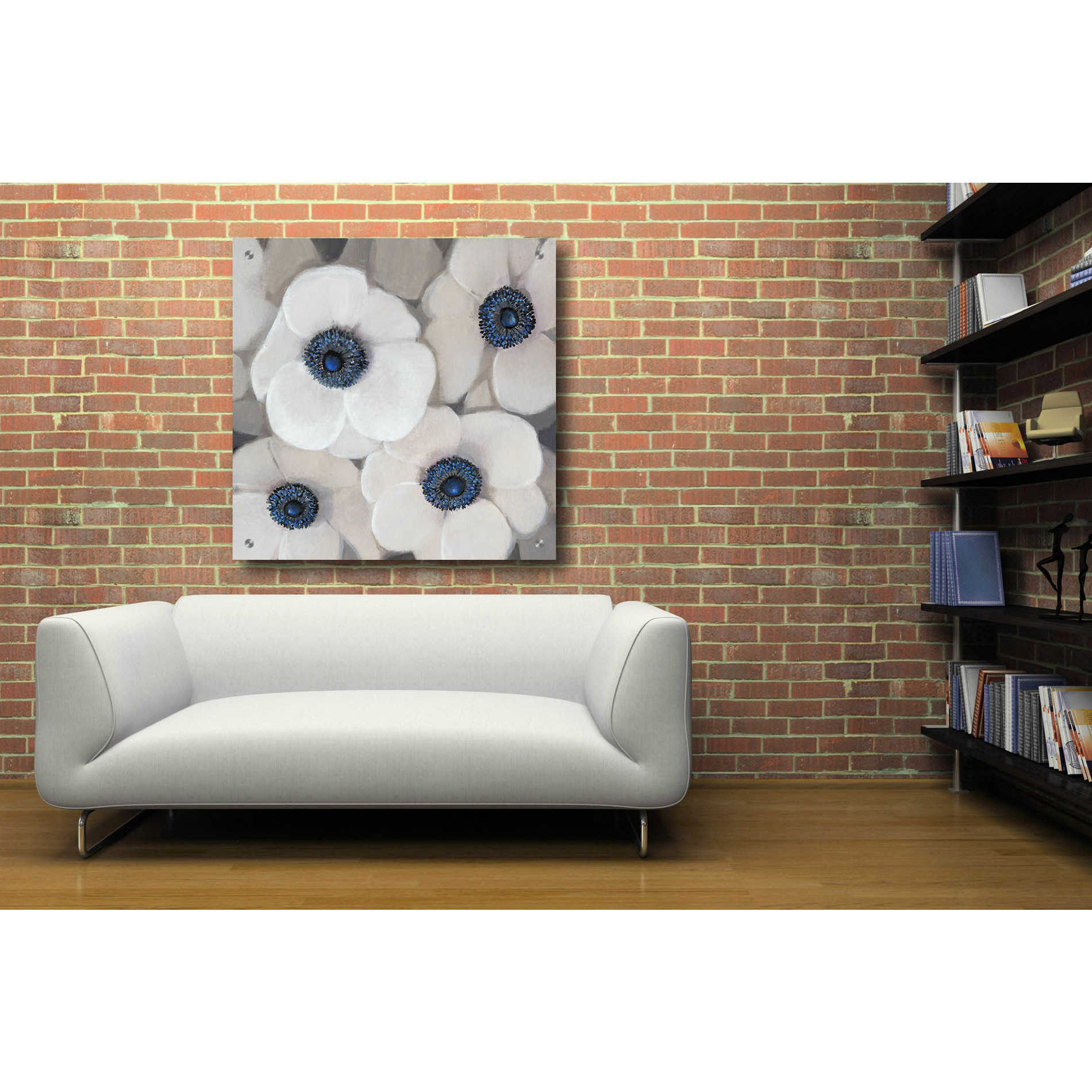 Epic Art 'White Anemone II' by Tim O'Toole, Acrylic Glass Wall Art,36x36