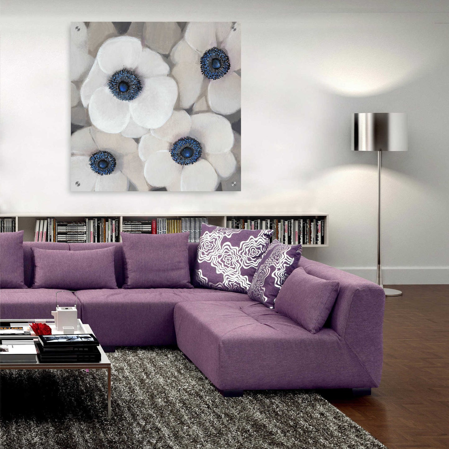 Epic Art 'White Anemone II' by Tim O'Toole, Acrylic Glass Wall Art,36x36