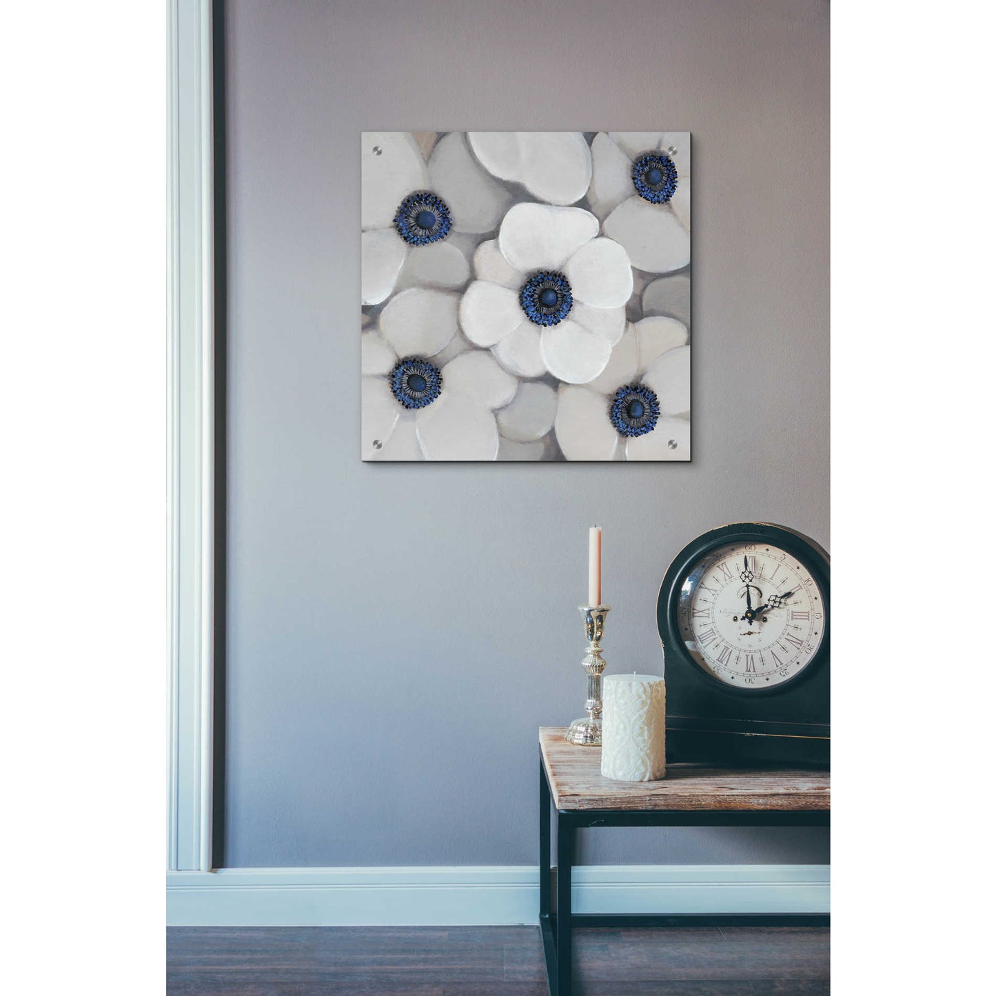 Epic Art 'White Anemone I' by Tim O'Toole, Acrylic Glass Wall Art,24x24