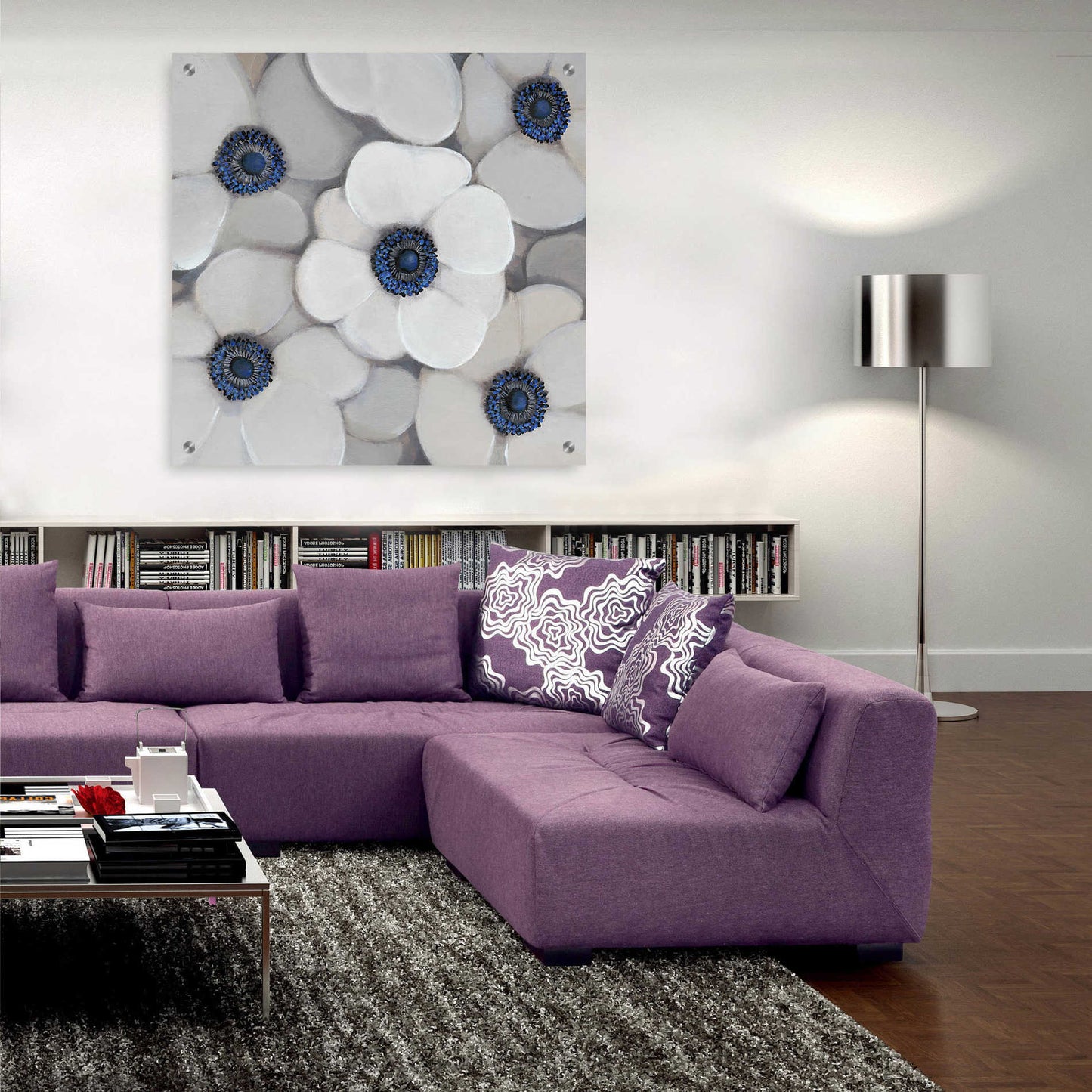 Epic Art 'White Anemone I' by Tim O'Toole, Acrylic Glass Wall Art,36x36