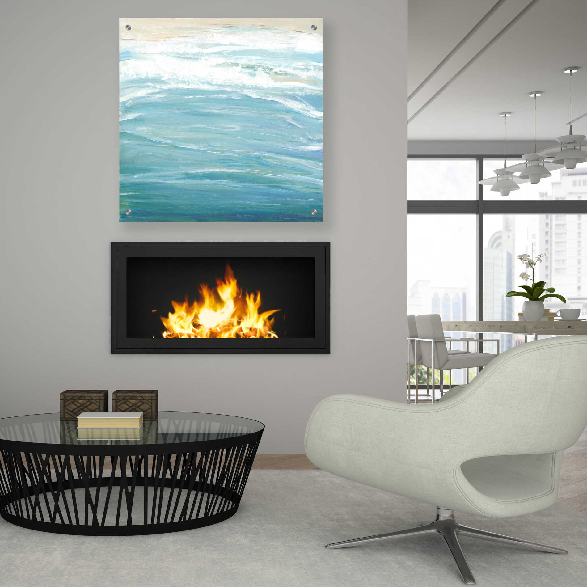 Epic Art 'Sea Breeze Coast II' by Tim O'Toole, Acrylic Glass Wall Art,36x36